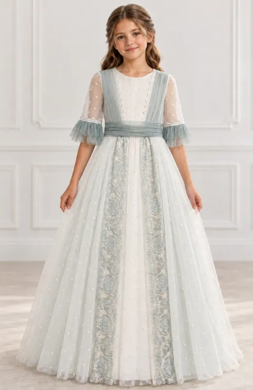 Vestido niña Comunión bordado Rama