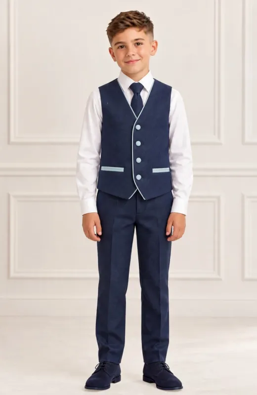 Traje de Comunión Almirante con chaleco y corbata Turquia