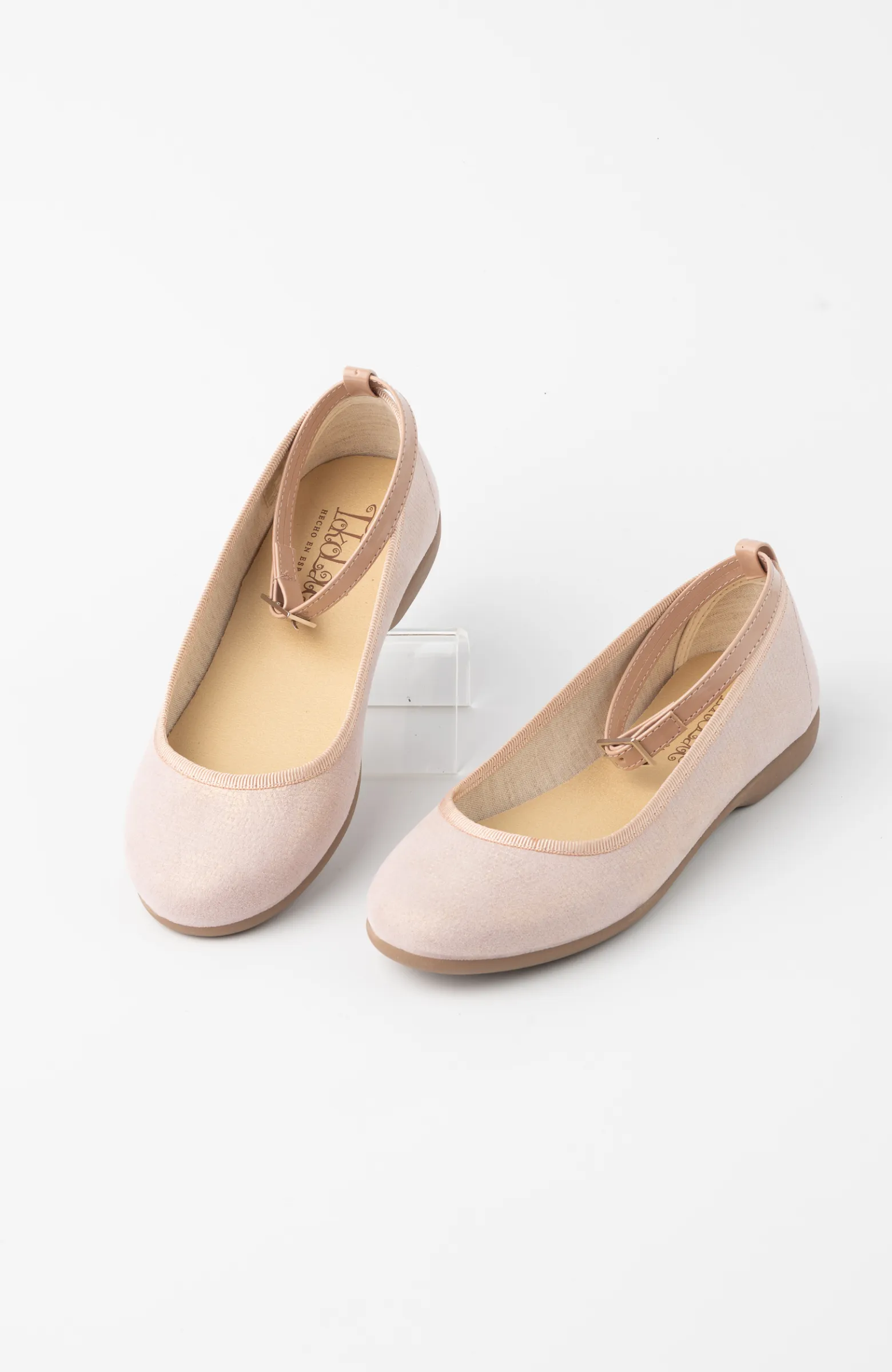 Zapato niña pulsera rosado