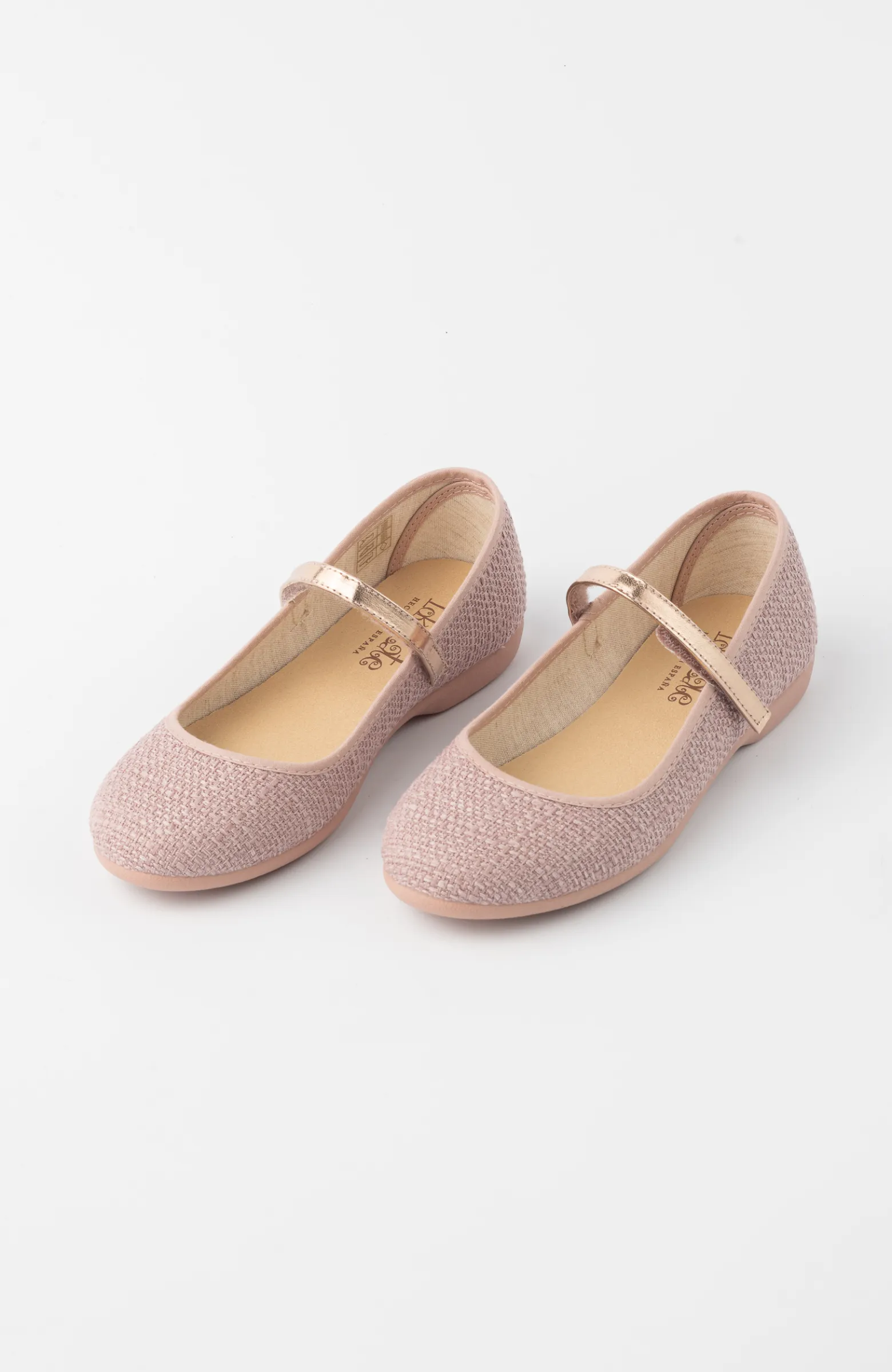 Zapato niña tejido tira de brillo