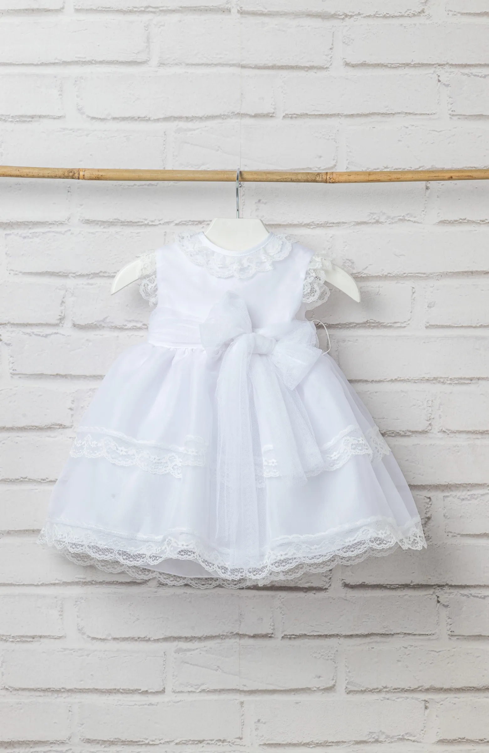 Vestido Bautizo niña Blanco puro, elegante y cómodo