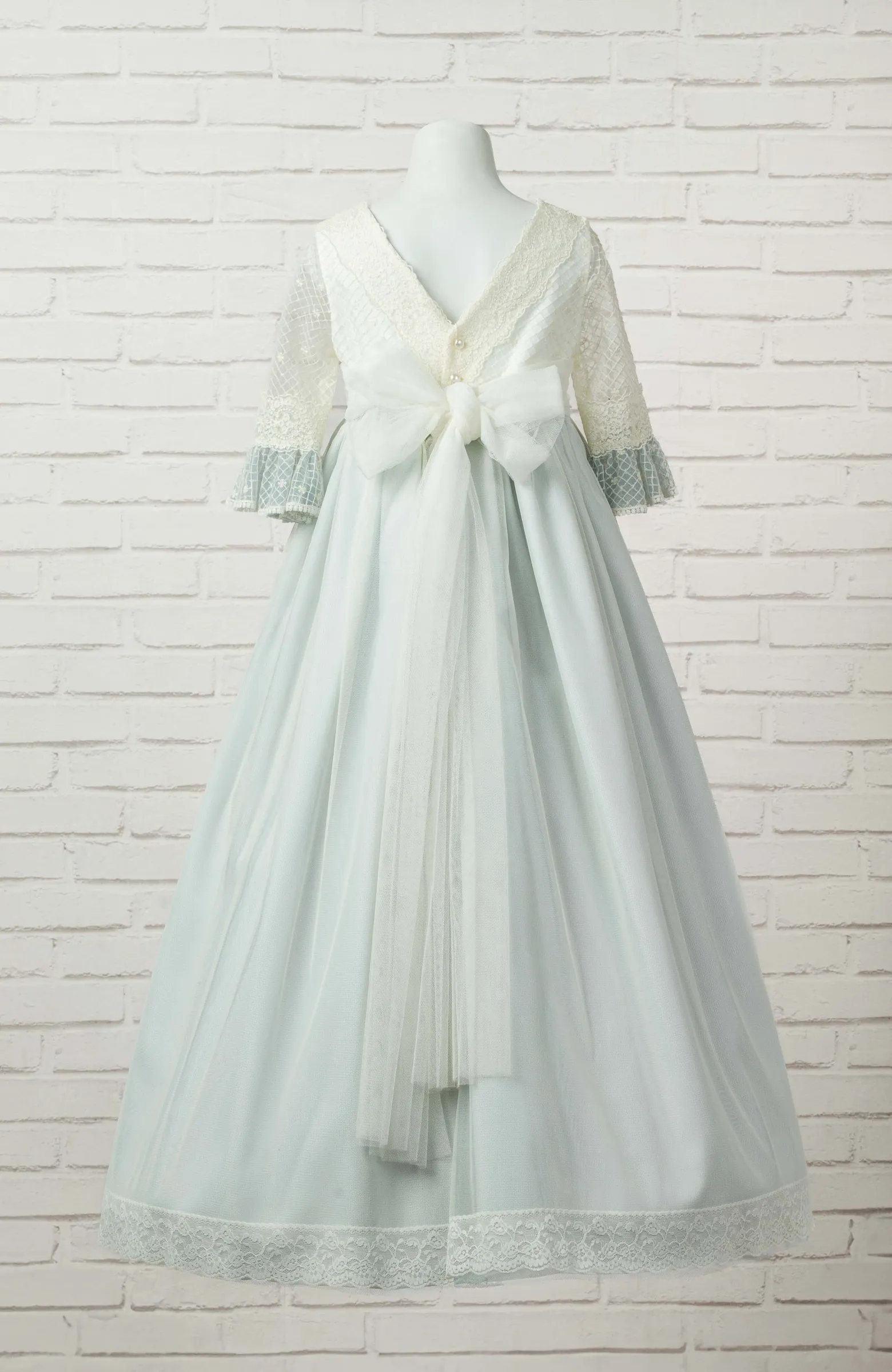 Vestido de Comunión niña Outlet azul de Vuvalu