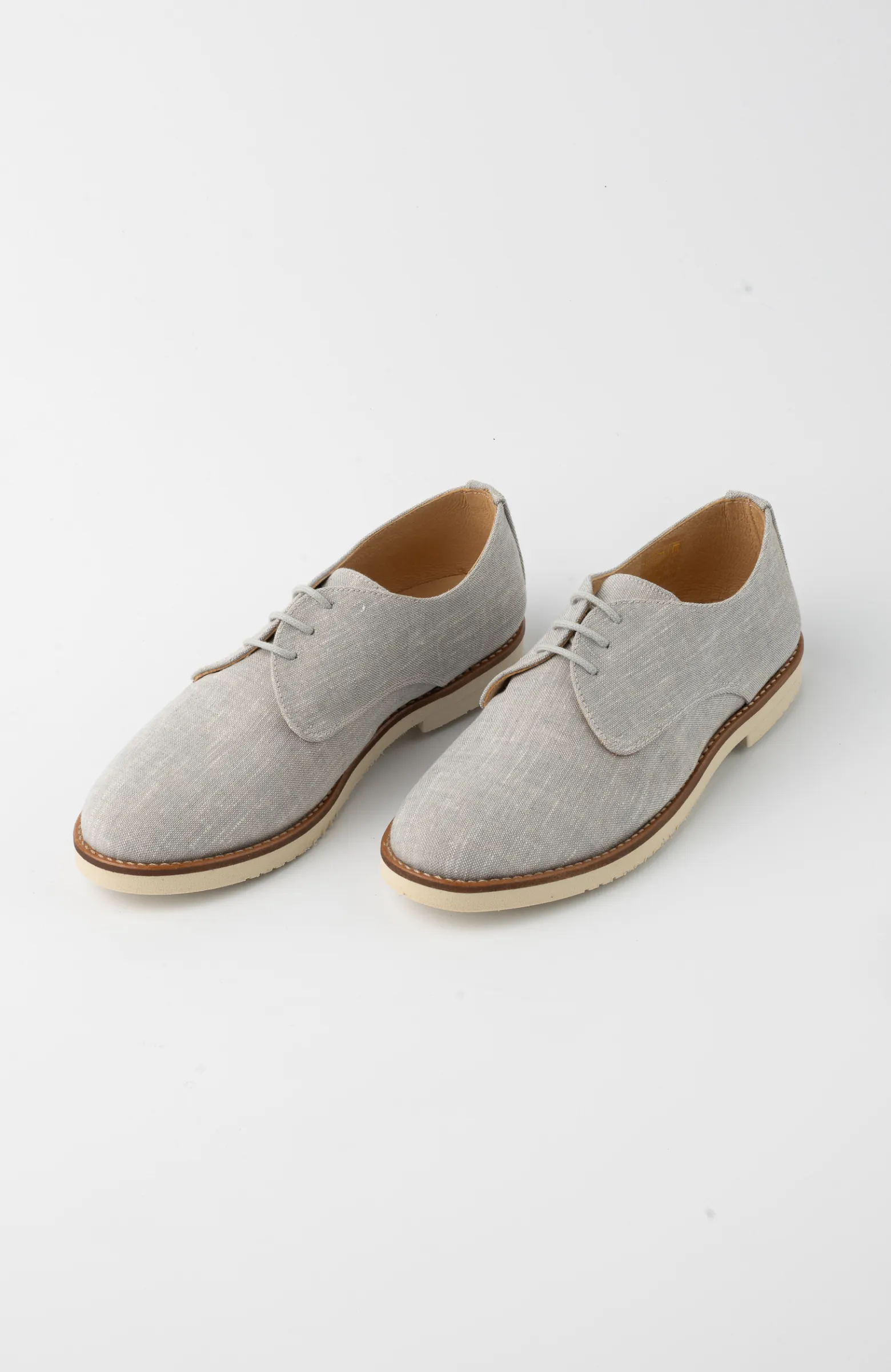 Zapatos niño vestir tejido lino gris , ideal para niño de Comunión
