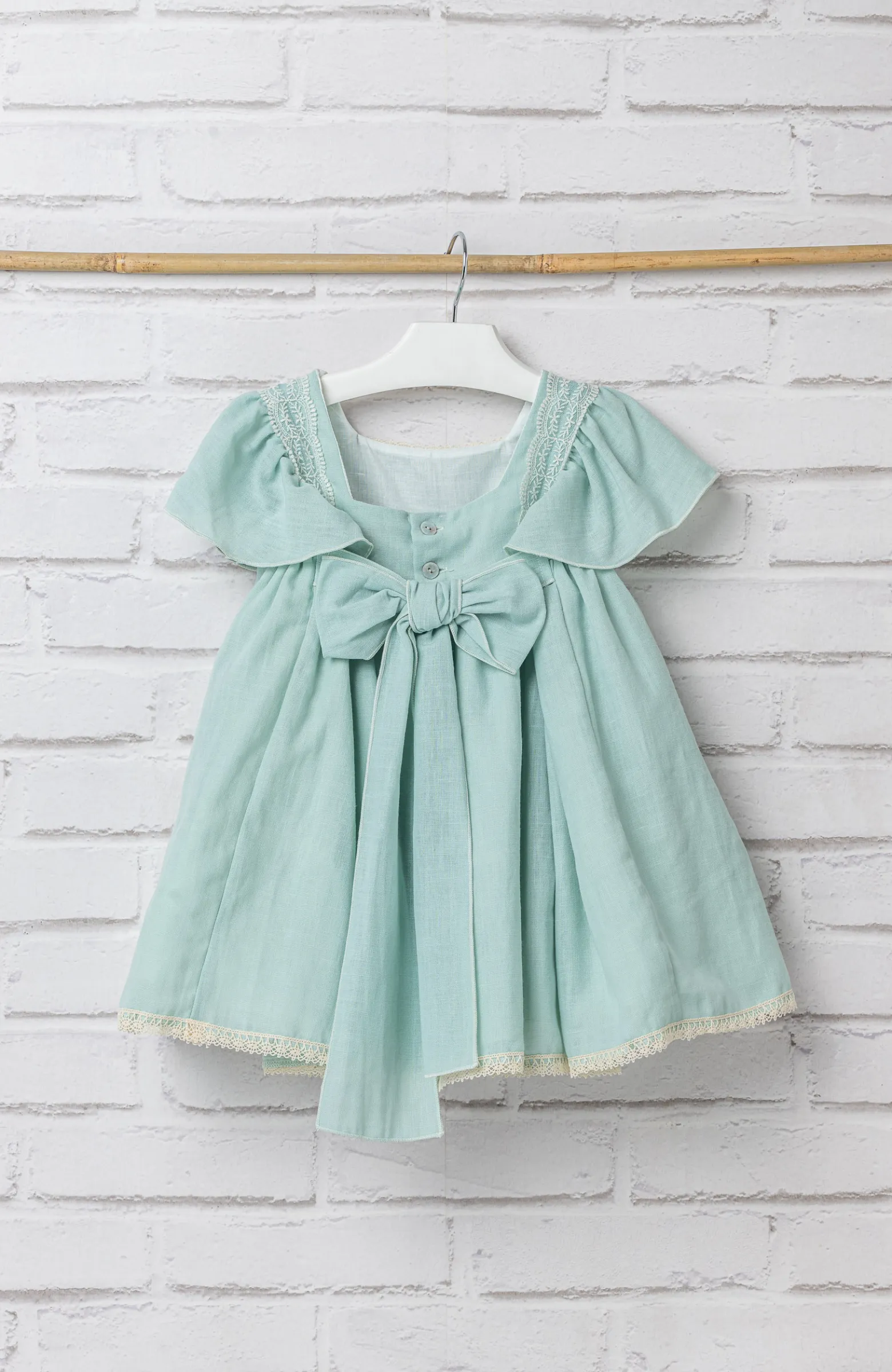 Vestido niña vestir romántico con talle alto para ceremonia infantil