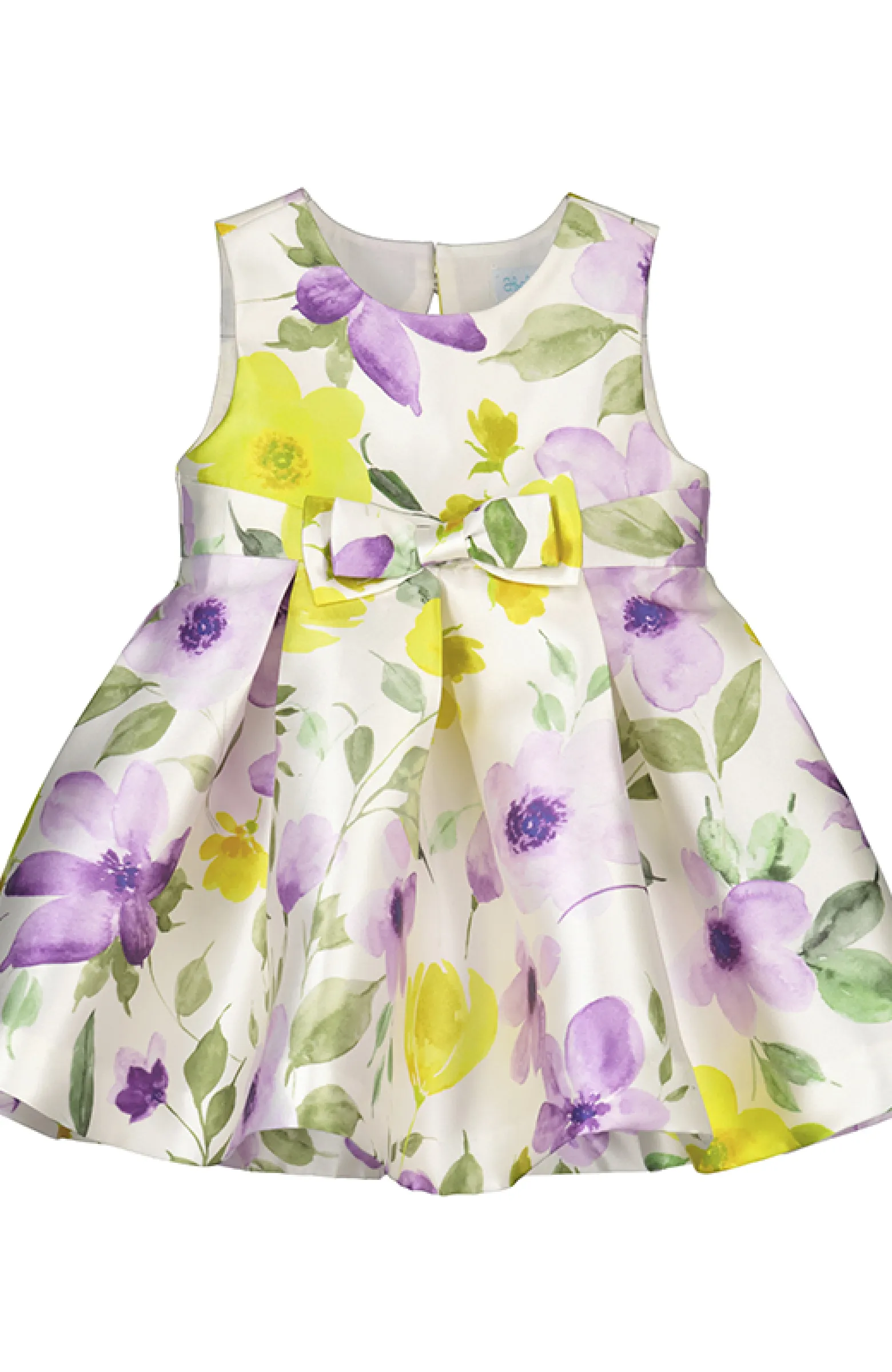 Vestido vestir niña bebé flores con escote en espalda