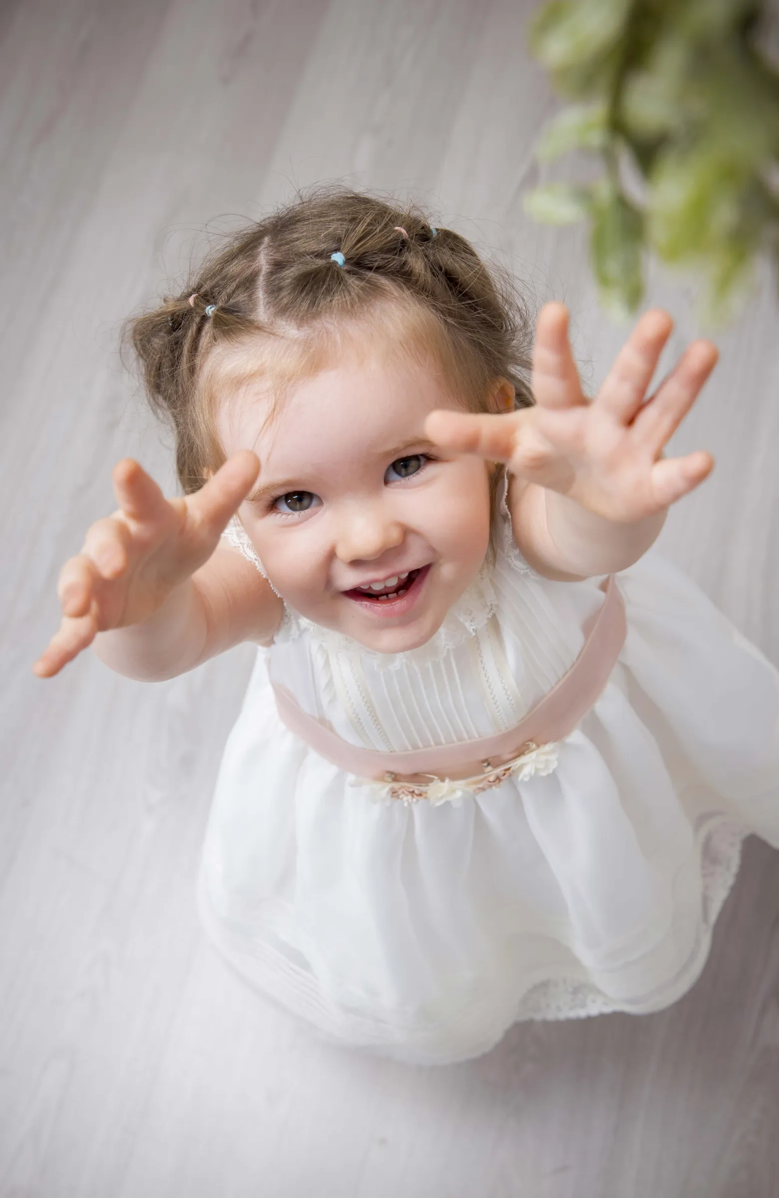Vestido Bautizo niña bebé con fajín rosa Amaya Vestido Bautizo niña bebé con fajín rosa Amaya