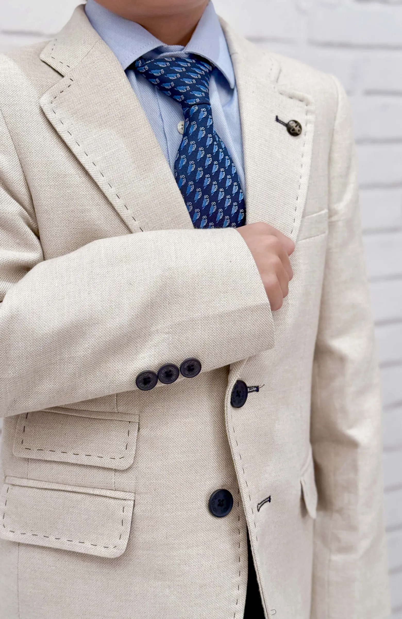 Chaqueta Americana Oxford tostado