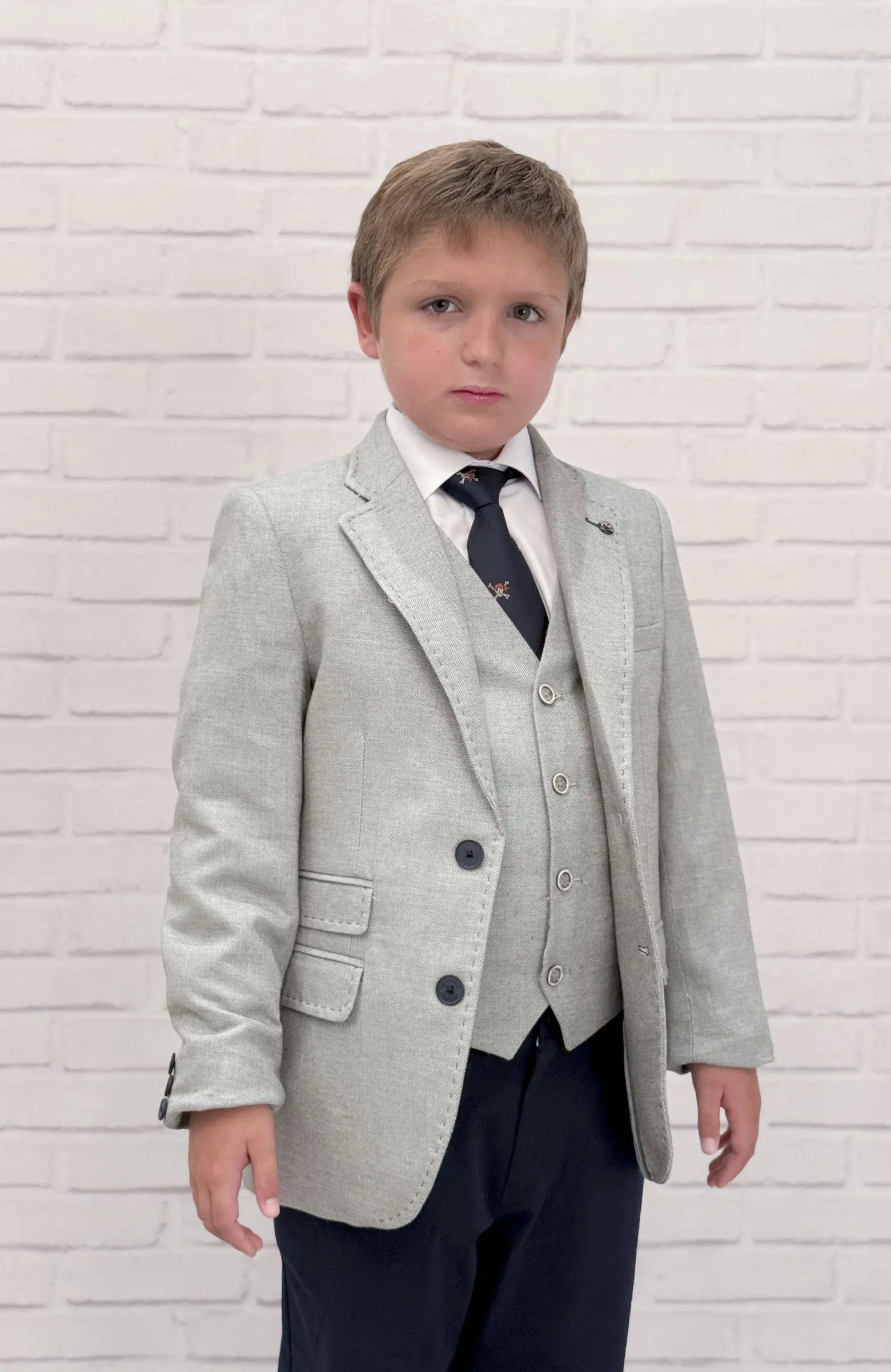 Chaqueta Americana niño Oxford verde
