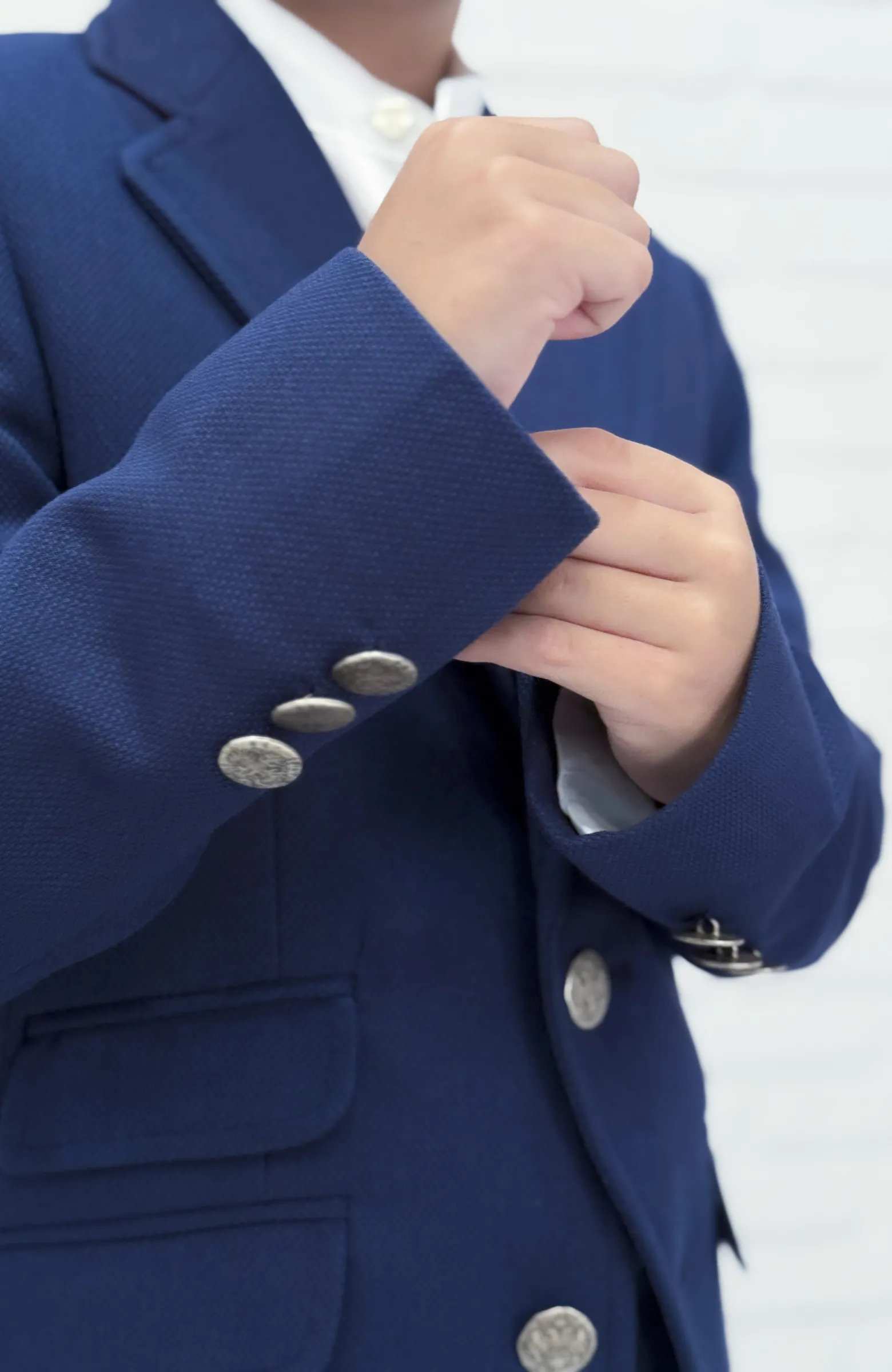 Para ese día Americana niño ceremonia marino botón metálico