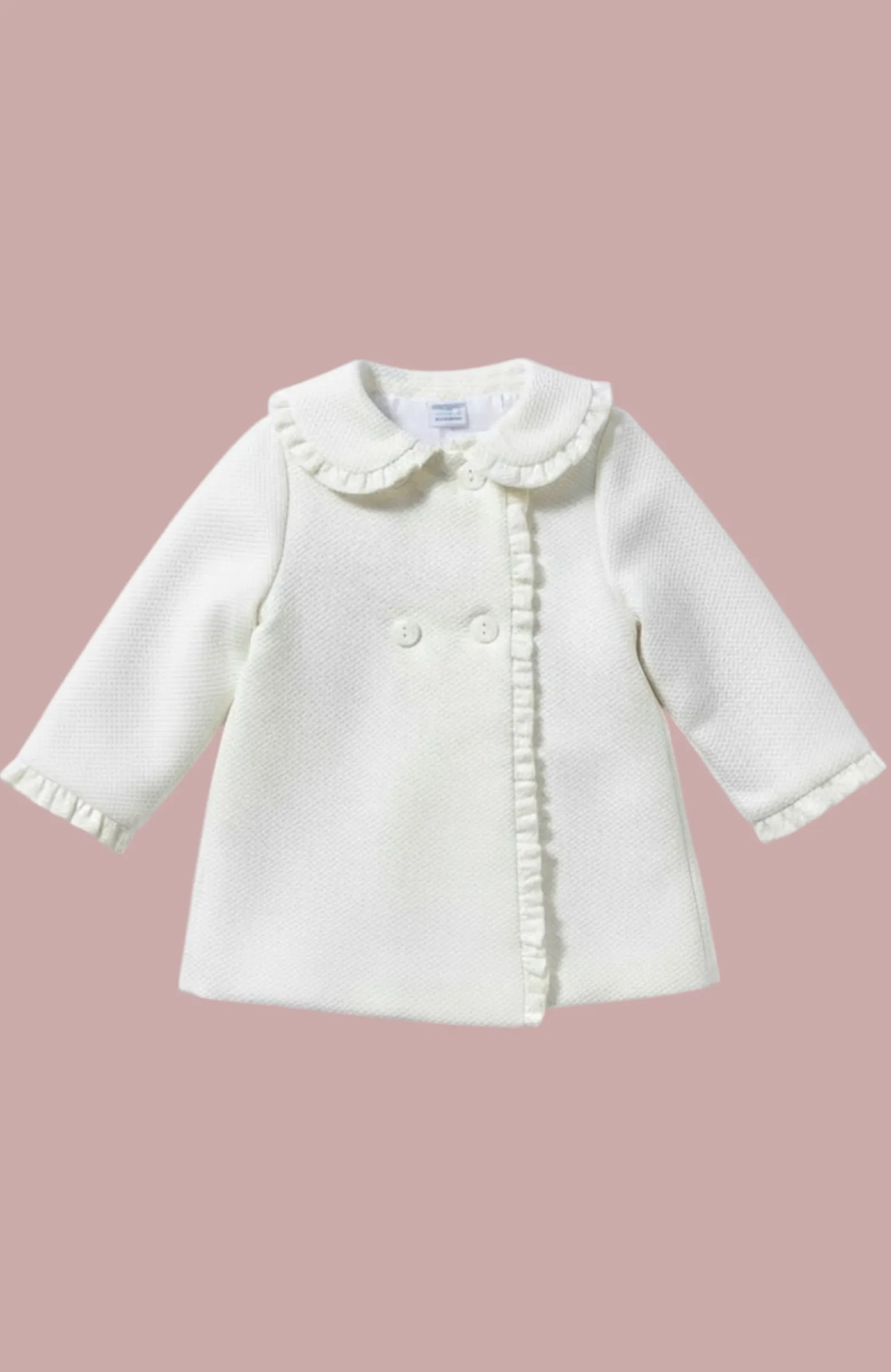 Abrigo bebé piqué Bautizo Alma Abrigo bebé piqué Bautizo Alma