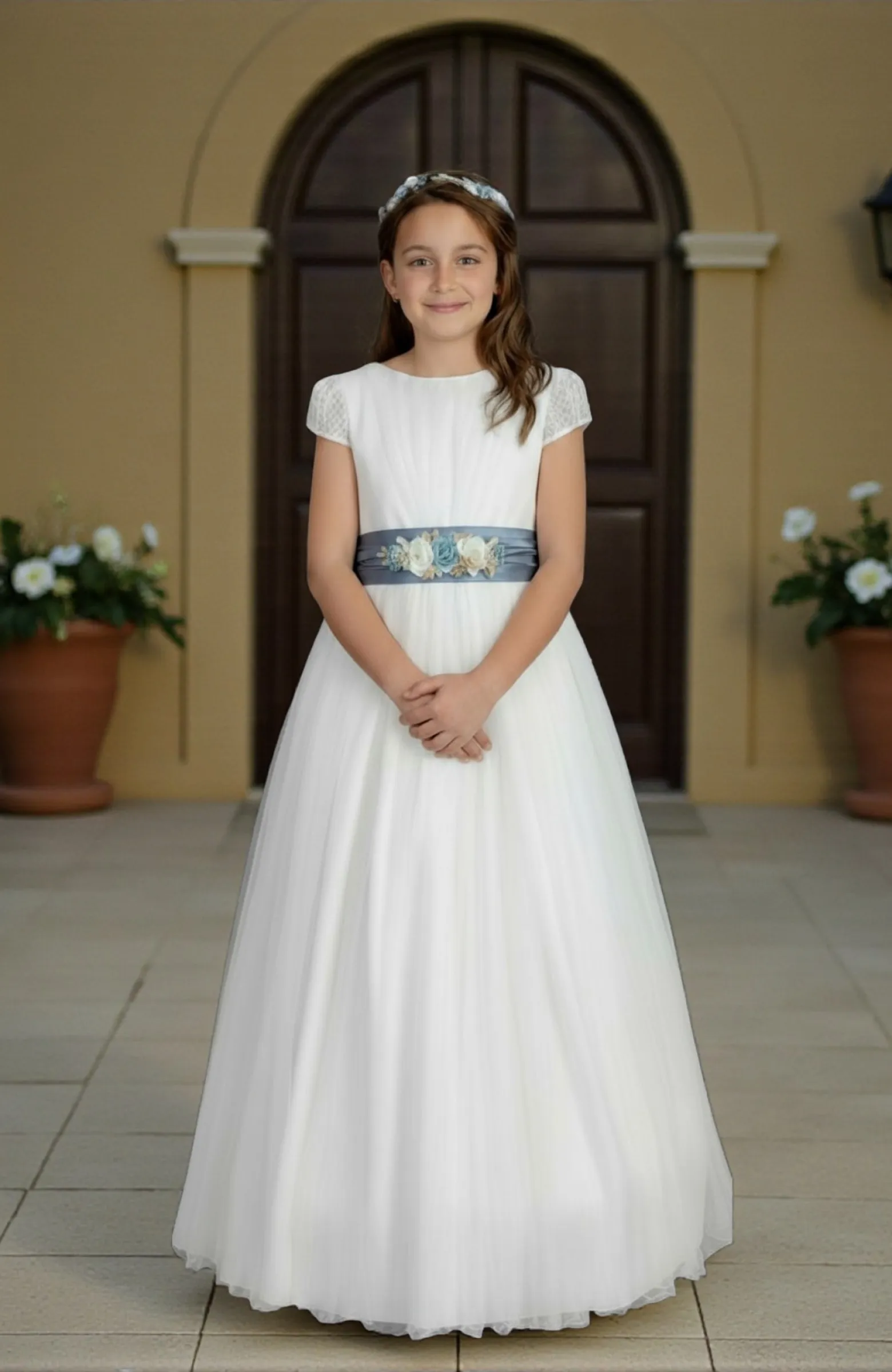 Vestido niña Comunión Menta Vestido niña Comunión Menta