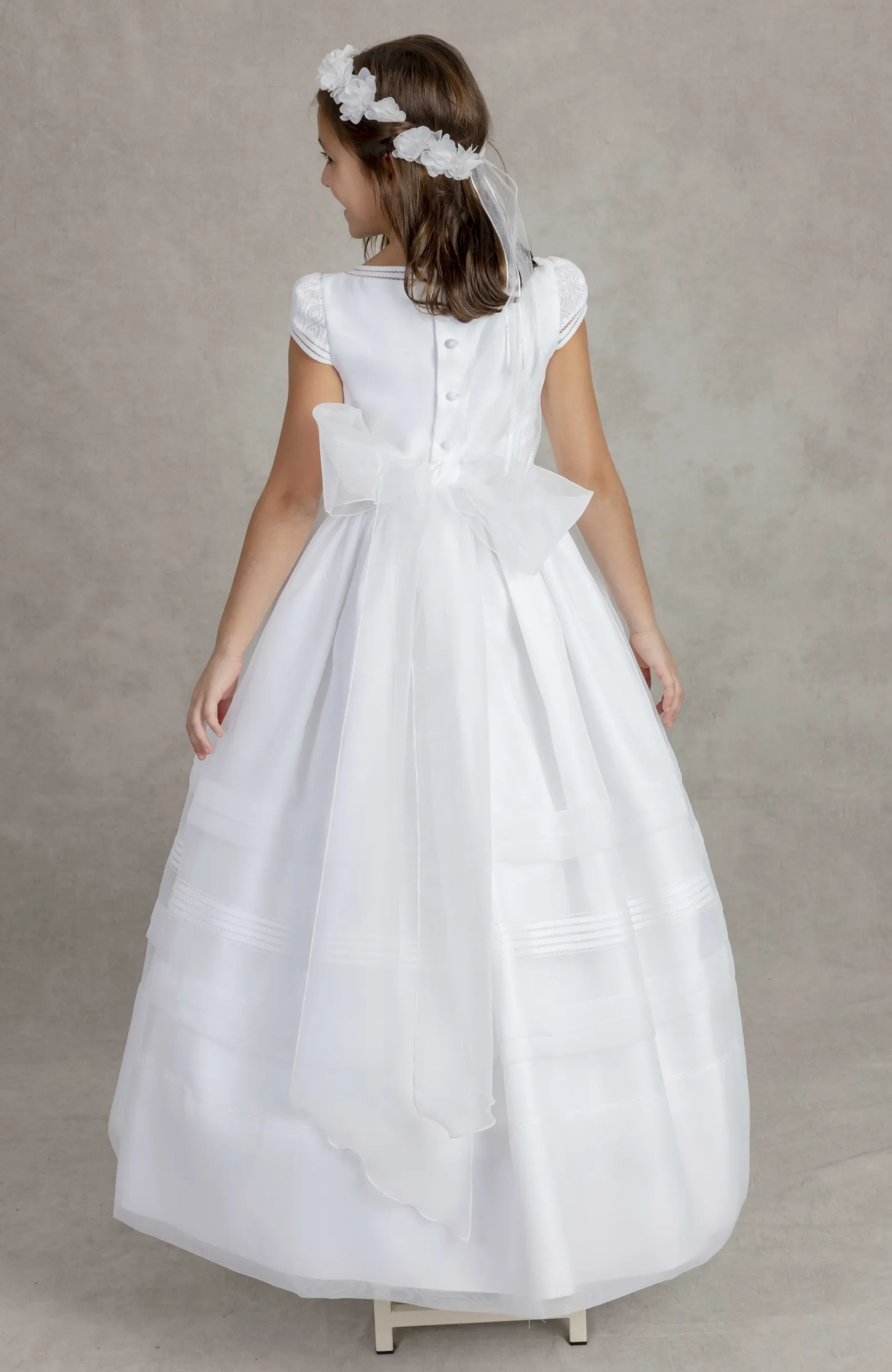 Vestido niña Comunión Albahaca Vestido niña Comunión Albahaca