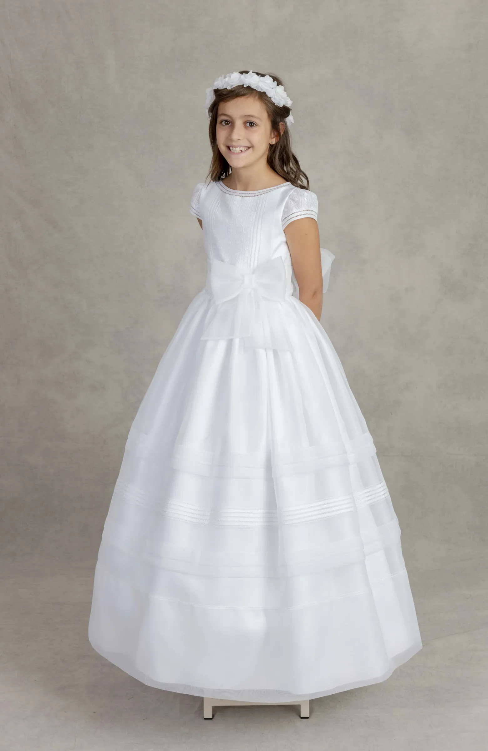 Vestido niña Comunión Albahaca Vestido niña Comunión Albahaca