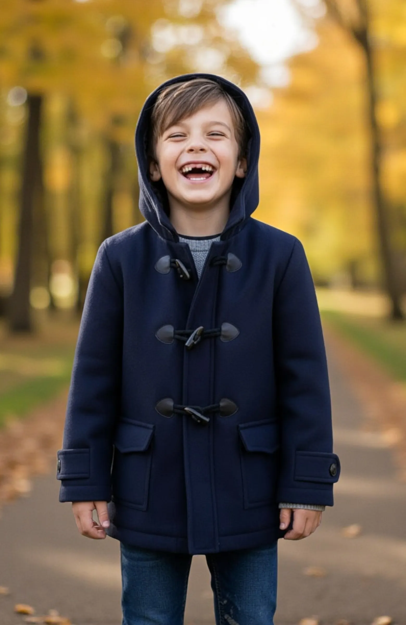 Trenca niño paño lavable Marino Trenca niño paño lavable Marino