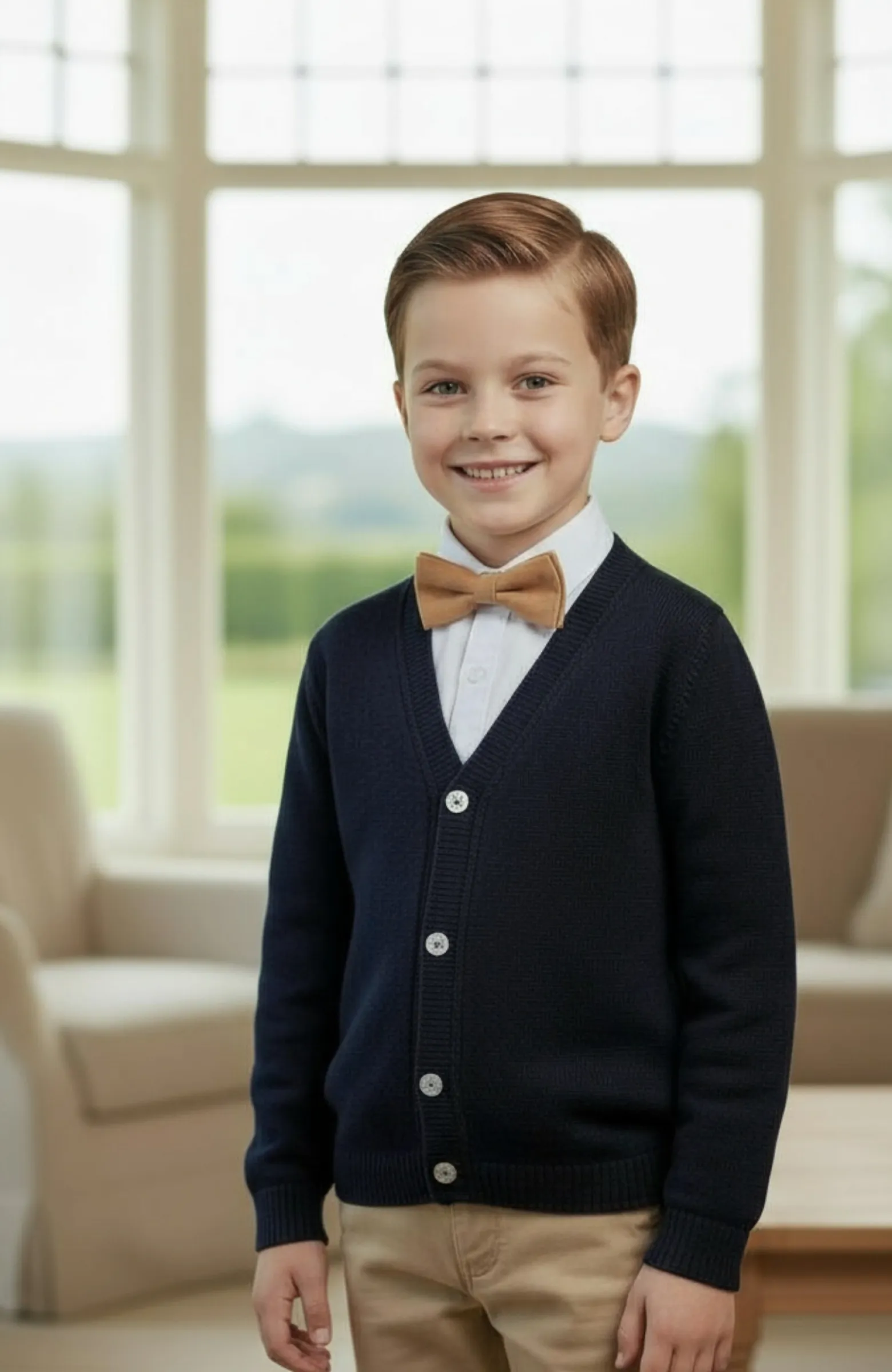 Chaqueta niño clásica ochos marino Tibi