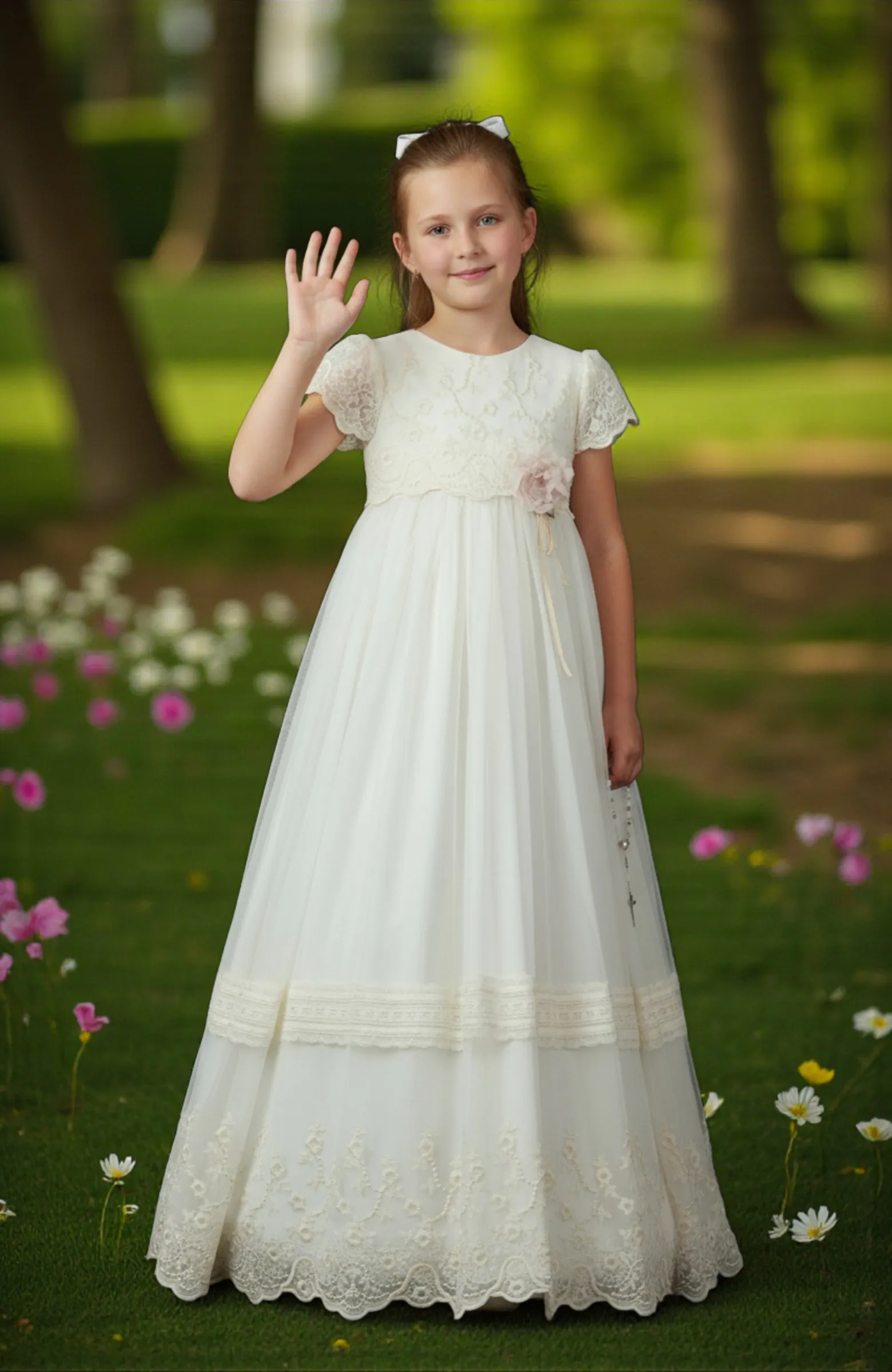 Vestido de Comunión niña Outlet Ciclamen Vestido de Comunión niña Outlet Ciclamen