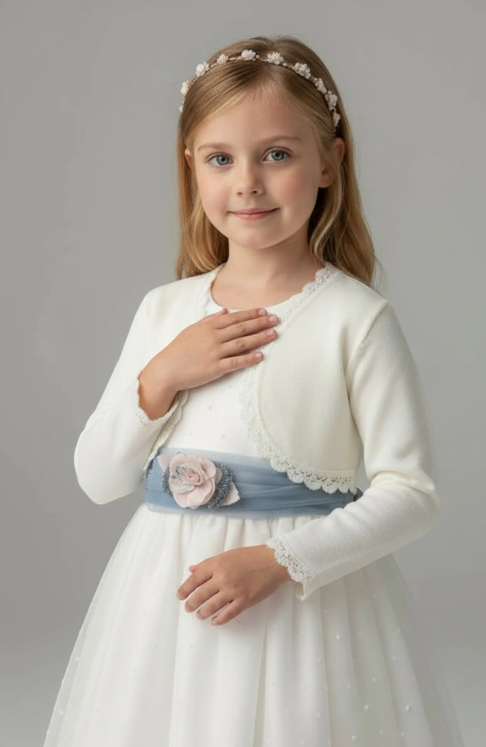 Chaqueta ceremonia Comunión niña crudo brilli Rello Chaqueta ceremonia Comunión niña crudo brilli Rello