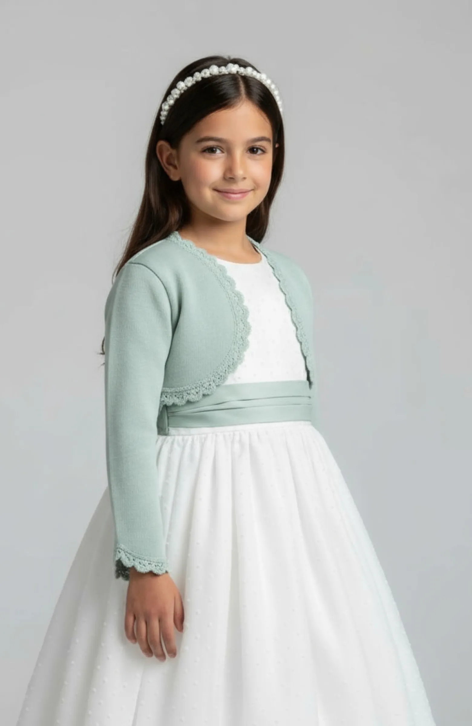 Chaqueta ceremonia Comunión niña  verde Rello Chaqueta ceremonia Comunión niña  verde Rello