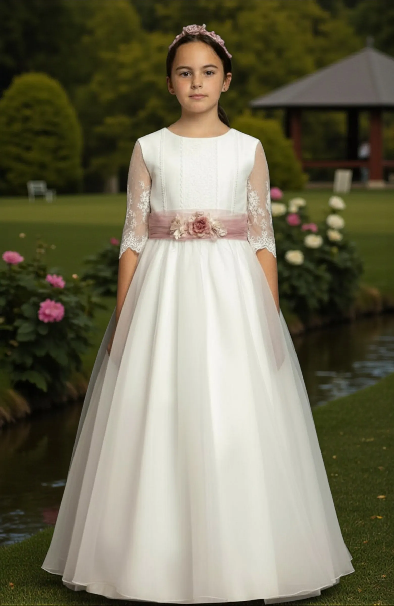 Vestido de Comunión niña Outlet Crisantemo