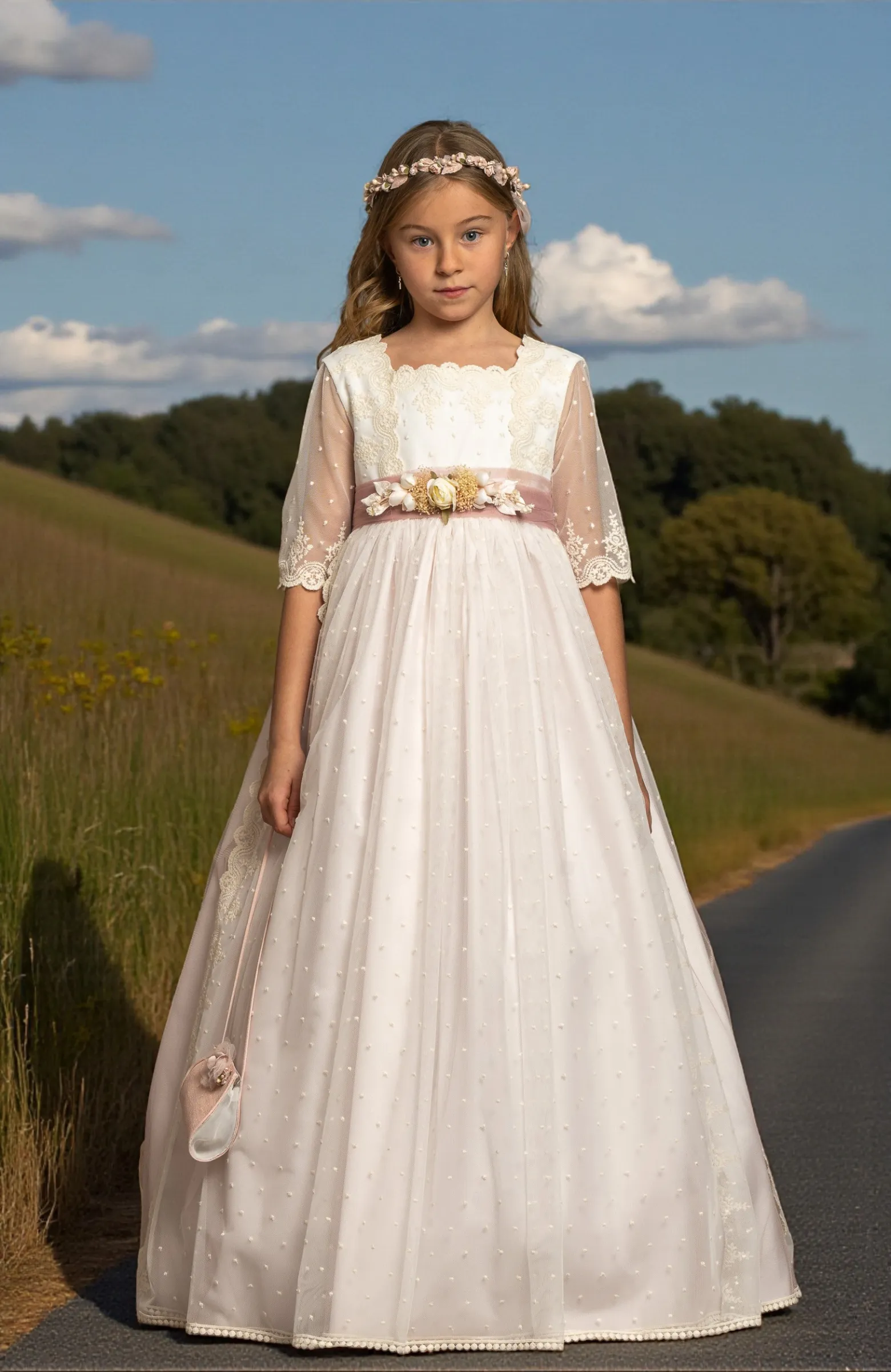 Vestido de Comunión niña Outlet Lila Vestido de Comunión niña Outlet Lila