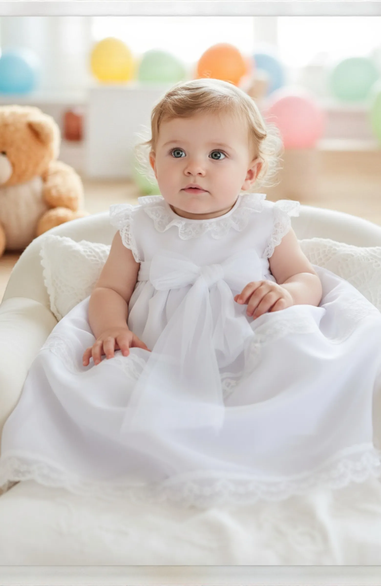 Faldón de Bautizo con capota clásico blanco Fonfría Faldón de Bautizo con capota clásico blanco Fonfría