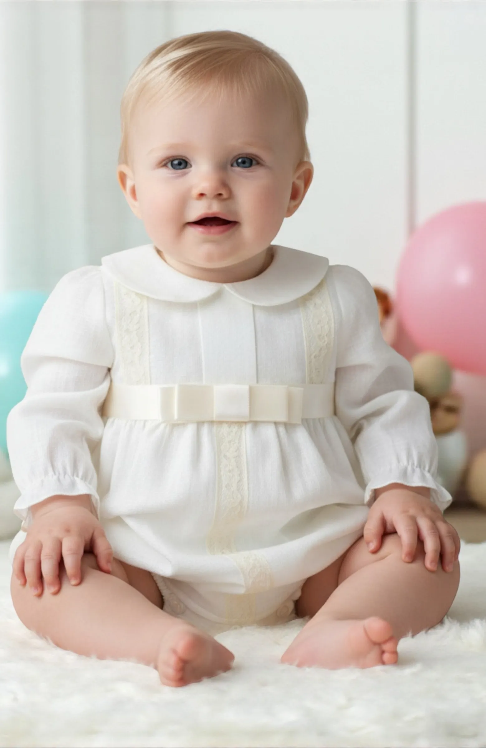 Ranita Bautizo niño lino con capota y manga larga color crudo Alvaro Ranita Bautizo niño lino con capota y manga larga color crudo Alvaro