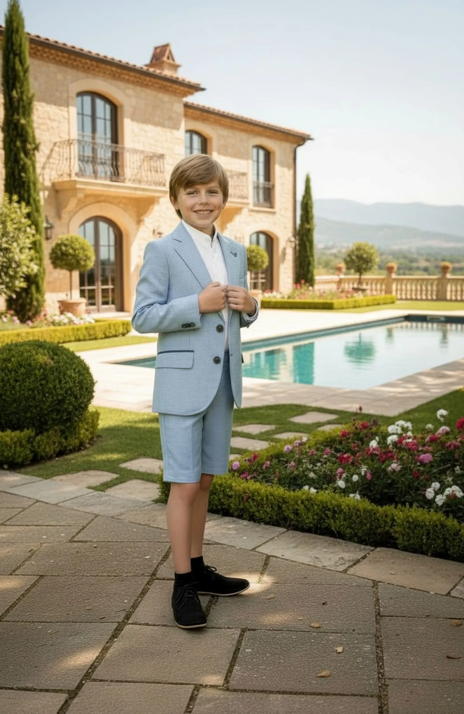 Chaqueta americana niño ceremonia azul Paolo Chaqueta americana niño ceremonia azul Paolo