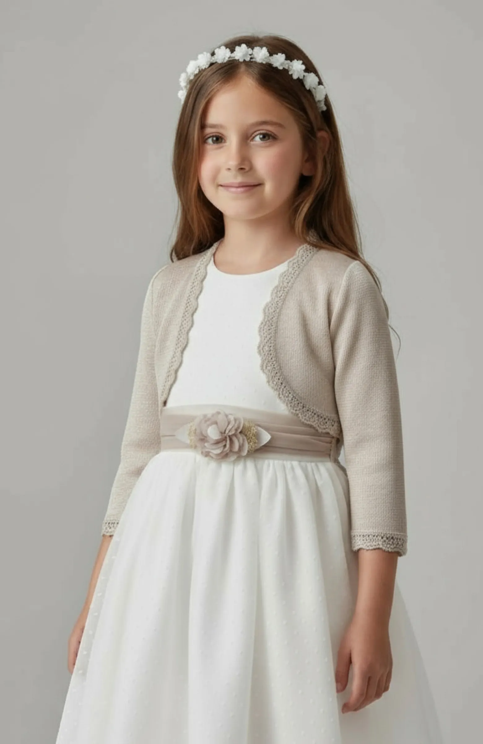 Chaqueta niña Ceremonia color tostado Narros Chaqueta niña Ceremonia color tostado Narros