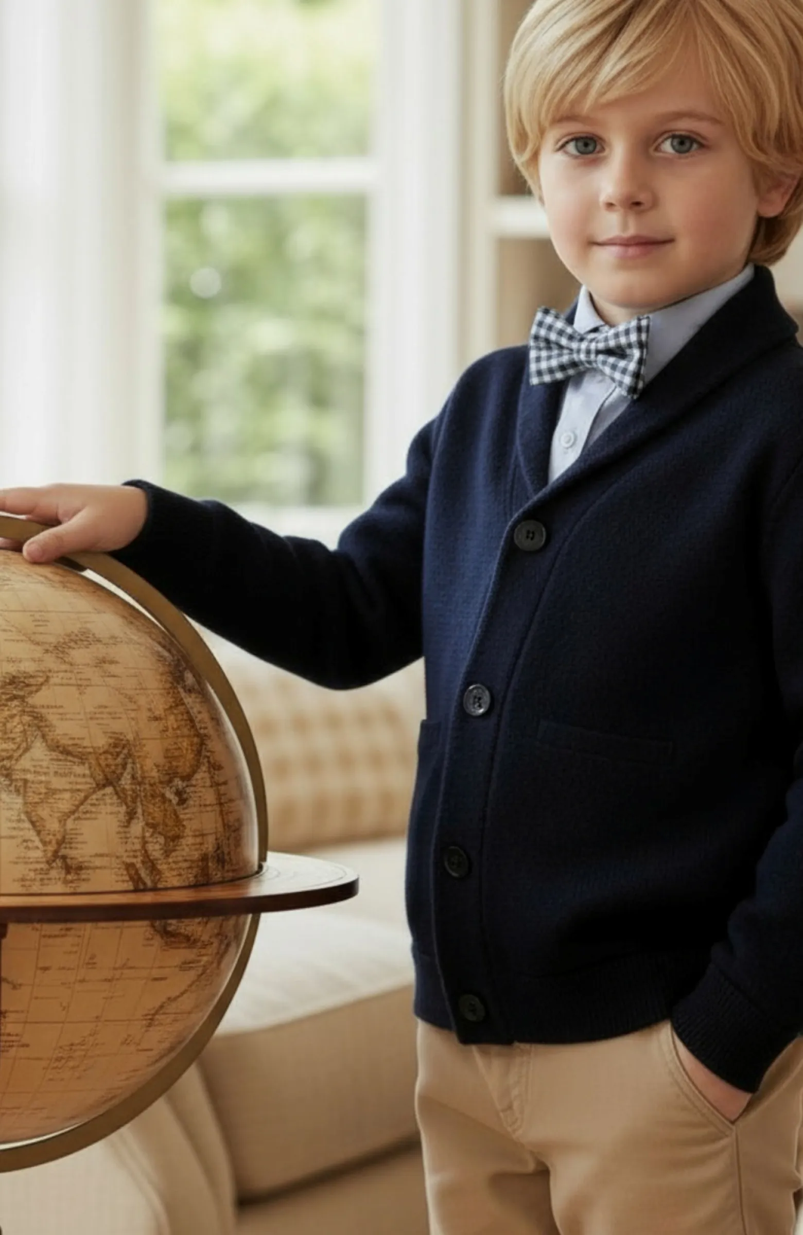 Chaqueta niño vestir tipo teba marino Villajoyosa