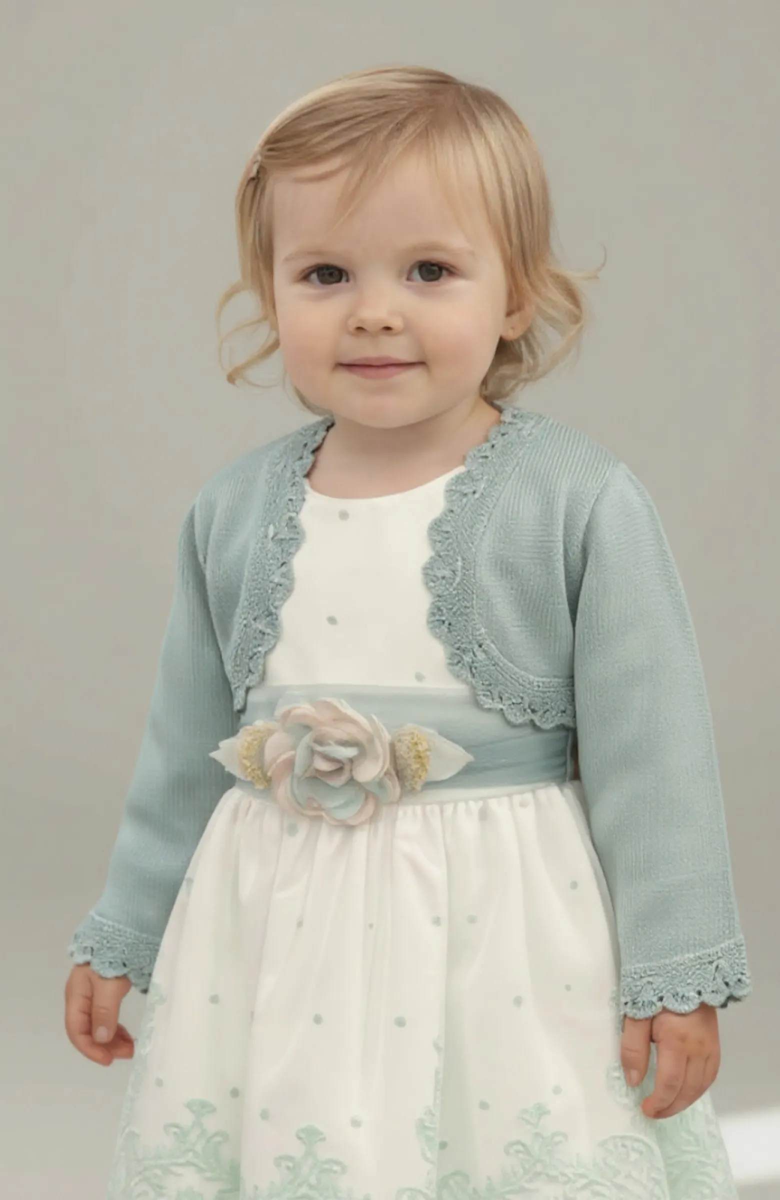 Chaqueta vestir bebé color verde Ucero