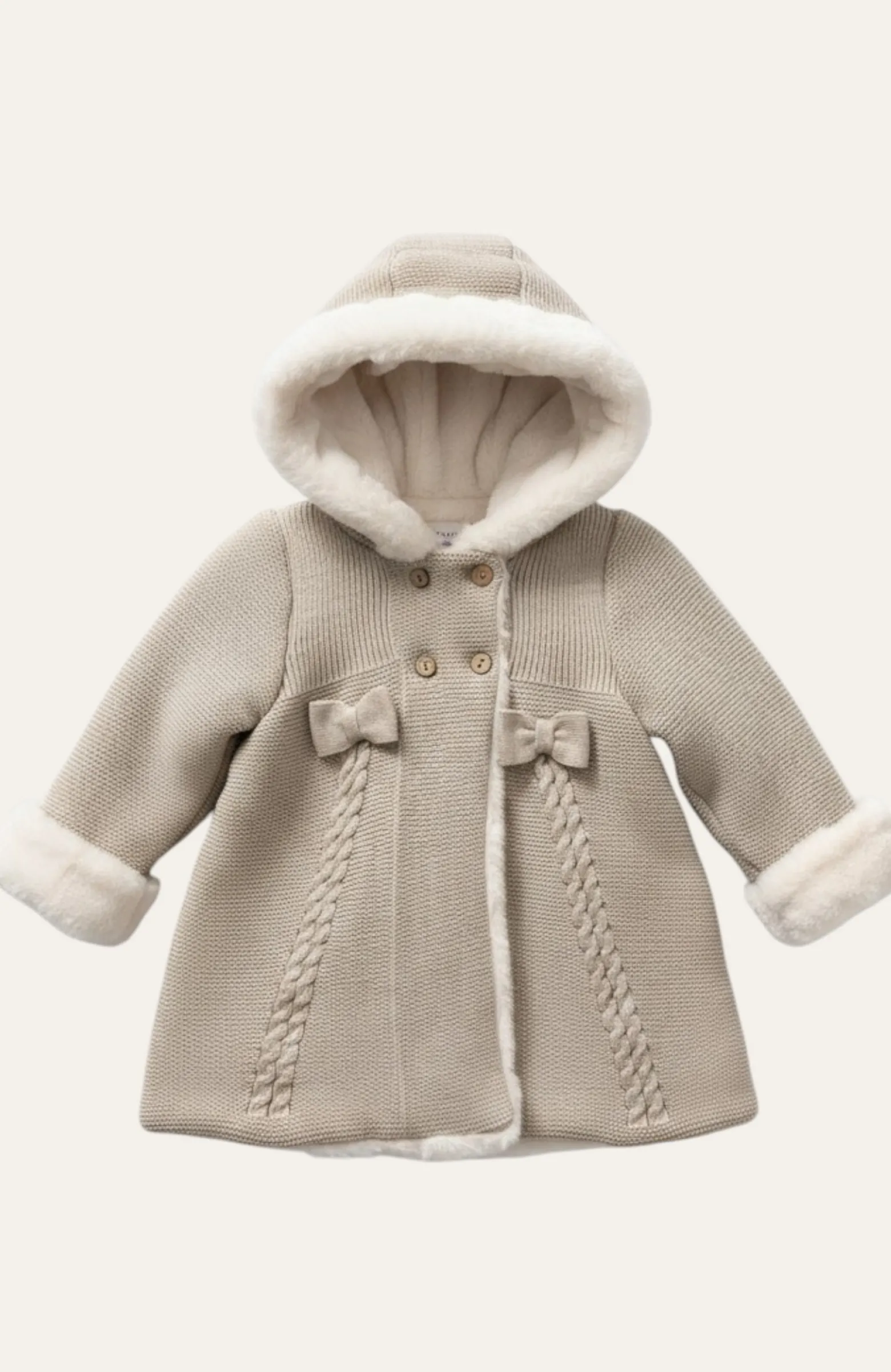 Abrigo bebé lanita con capucha Tron Abrigo bebé lanita con capucha Tron