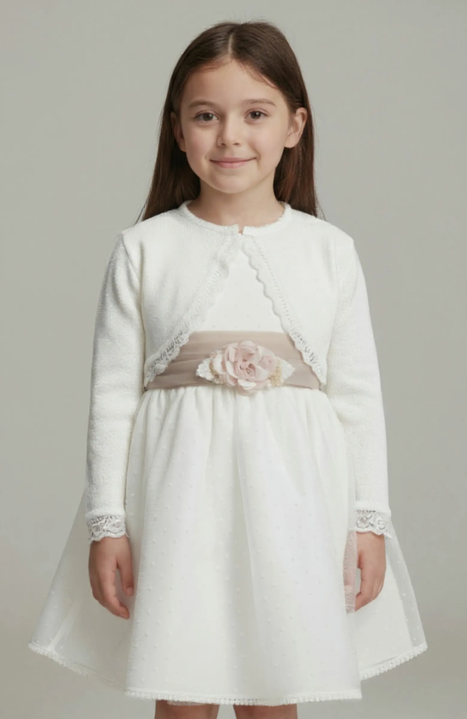 Chaqueta niña ceremonia crudo Vid Chaqueta niña ceremonia crudo