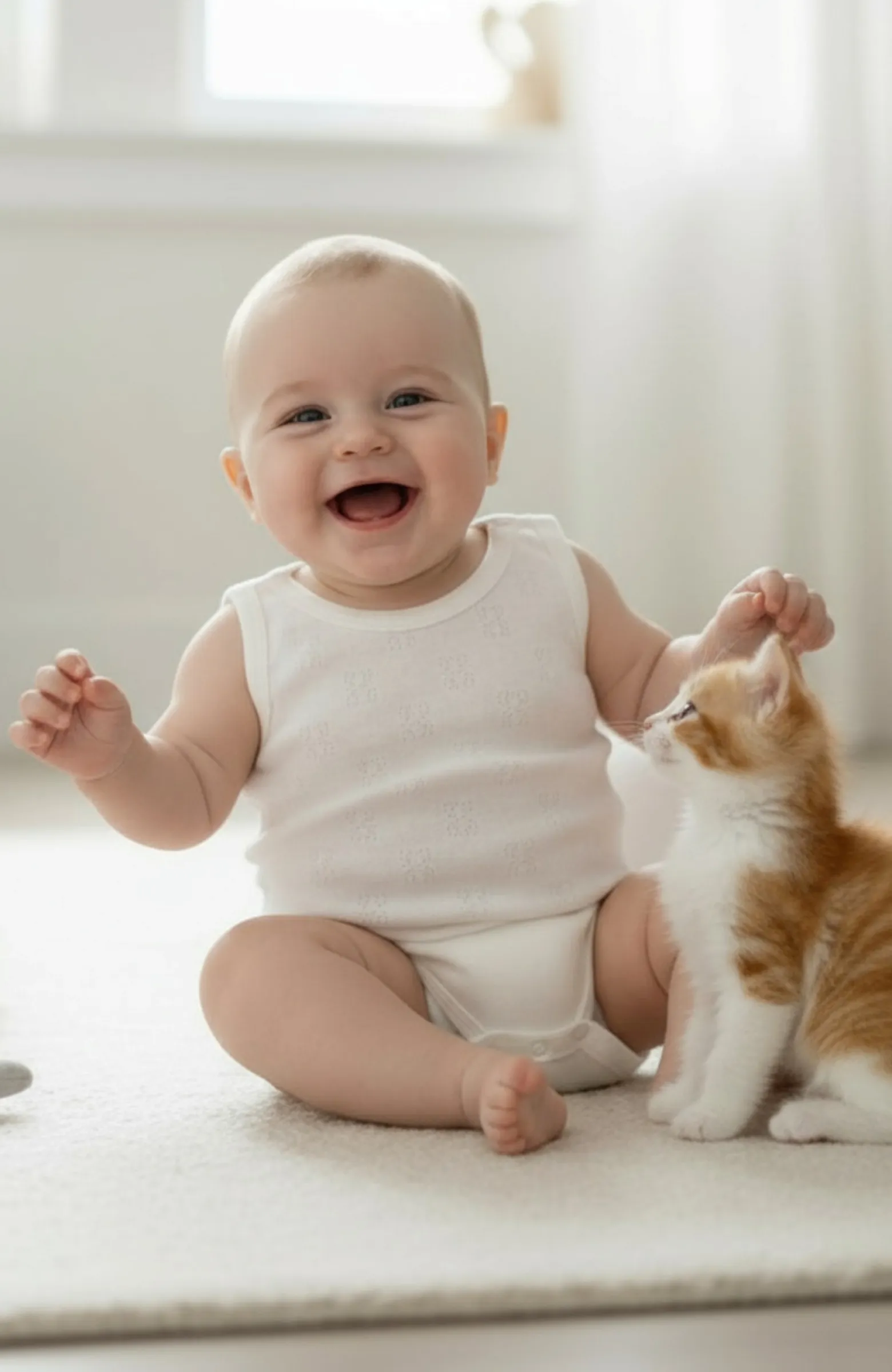 Body calado sin mangas Bebé crudo