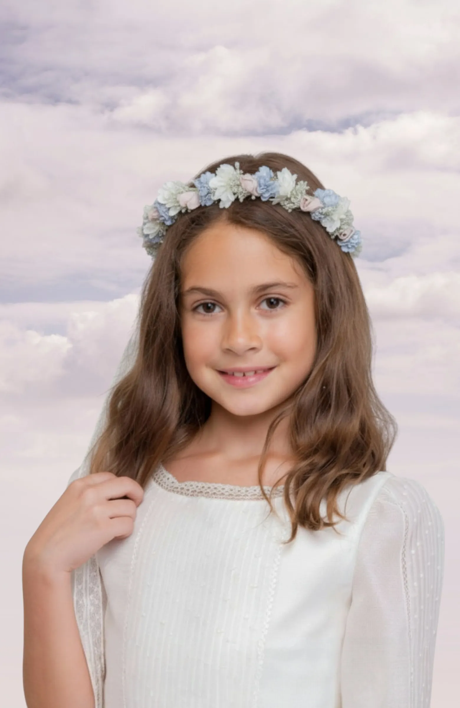 Corona niña Comunión florecitas