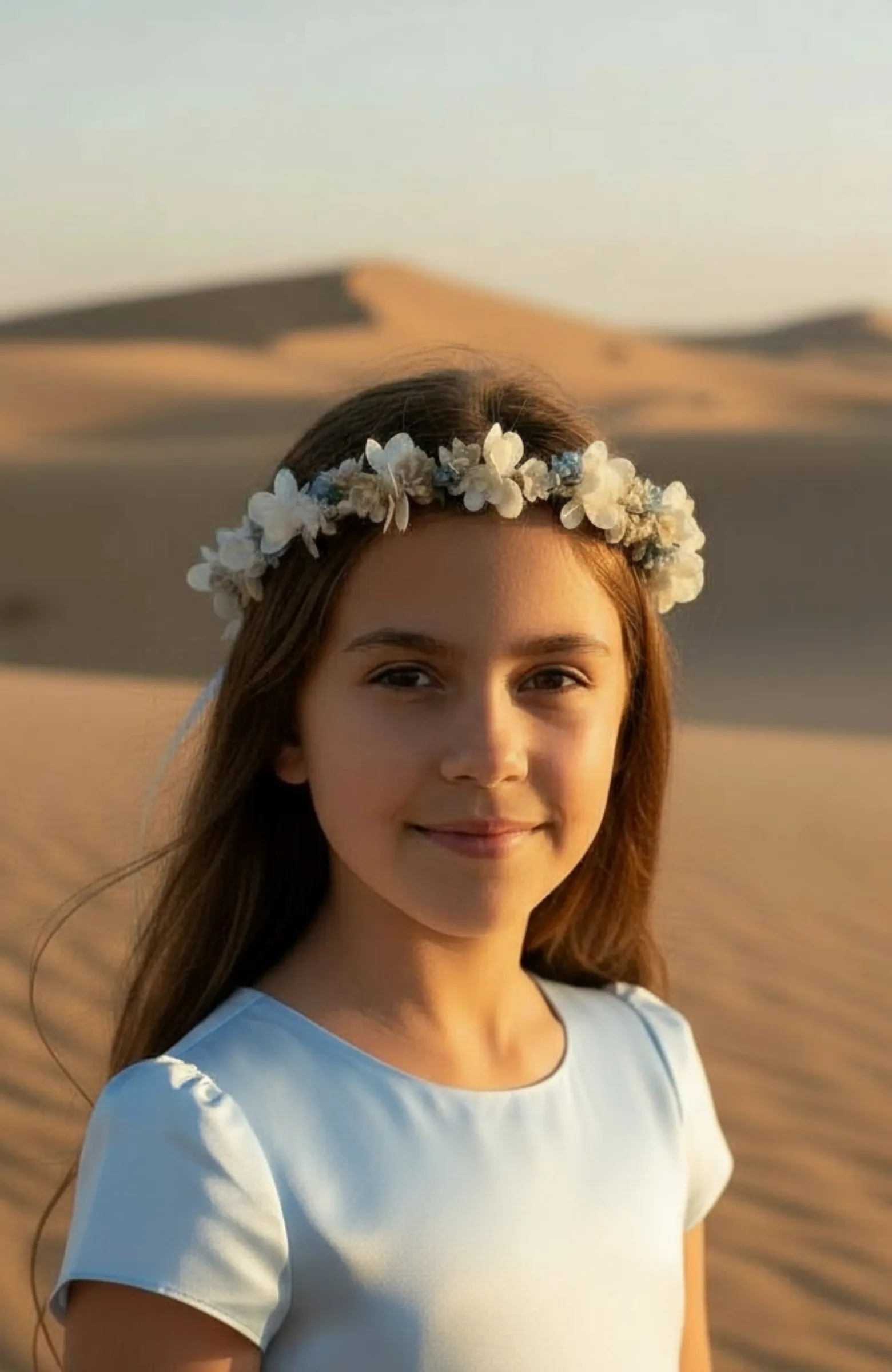 Corona niña Comunión con flores