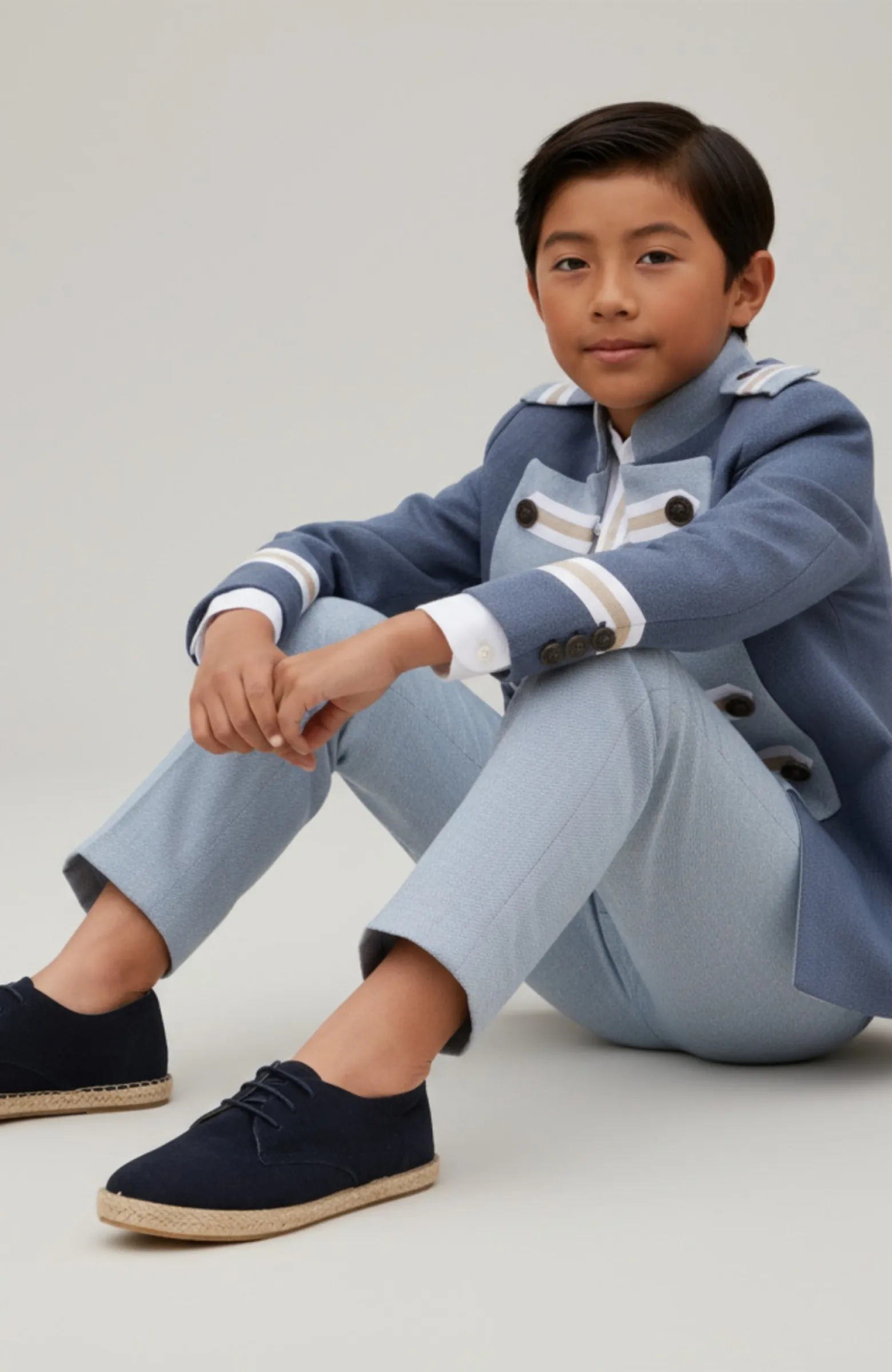 Alpargata niño yute ante marino Ibiza