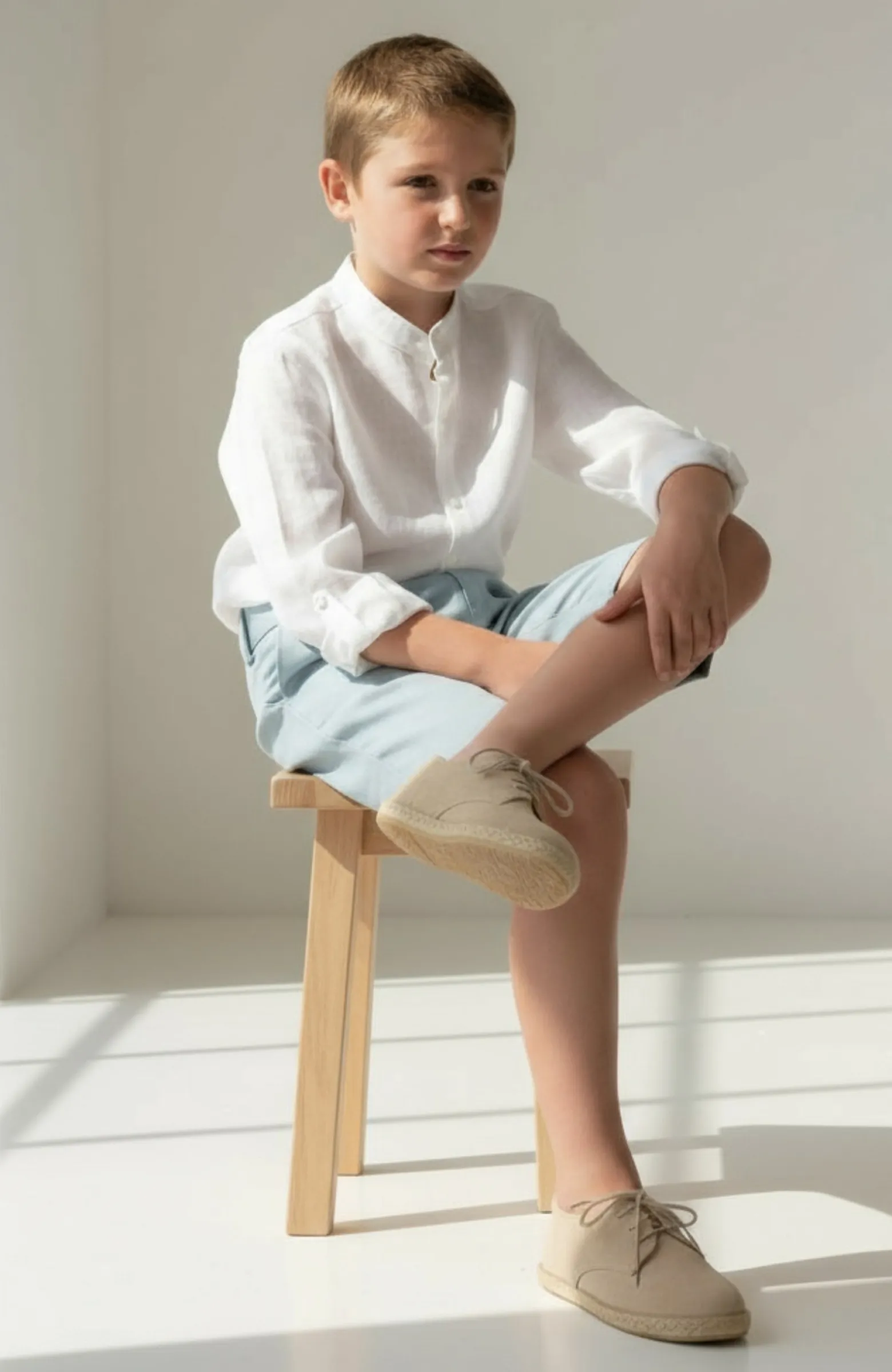 Alpargata niño yute ante tostado Ibiza