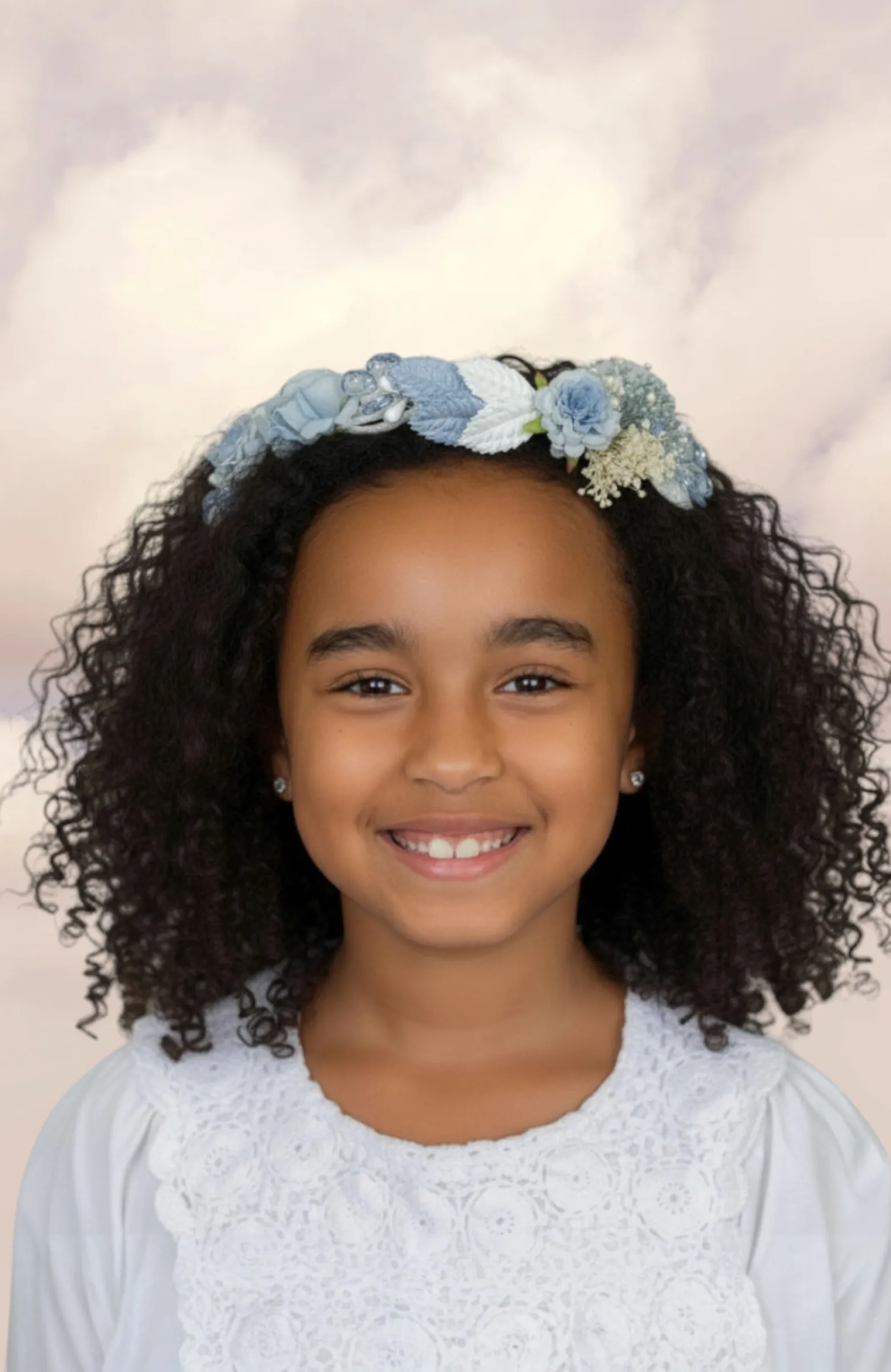 Corona niña Comunión azul Faisán