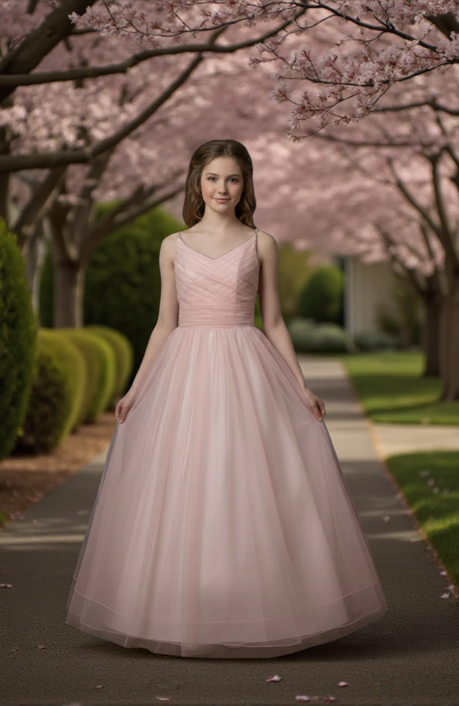 Vestido fiesta juvenil Rosa