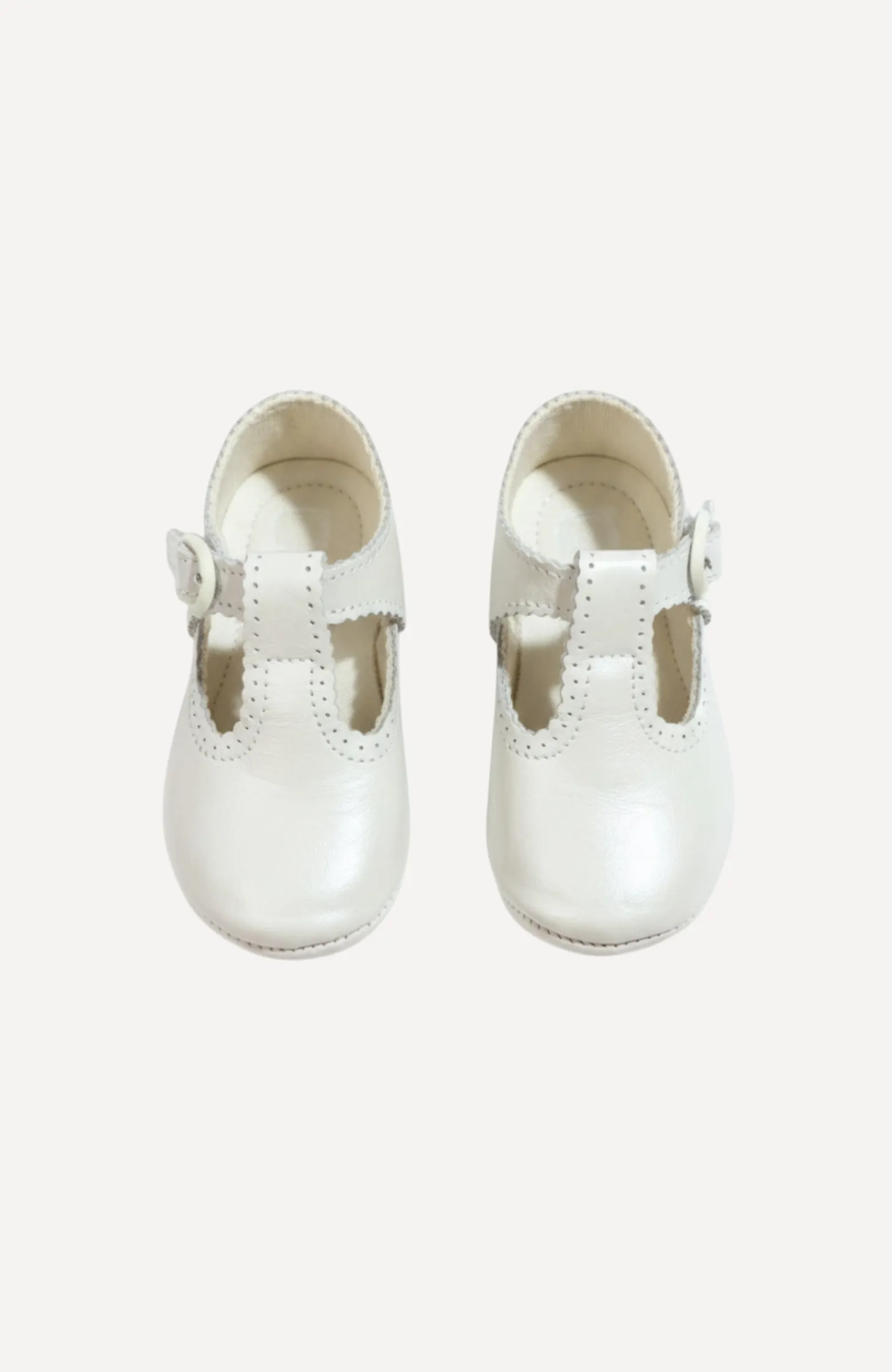 Zapato bebé Bautizo nacar