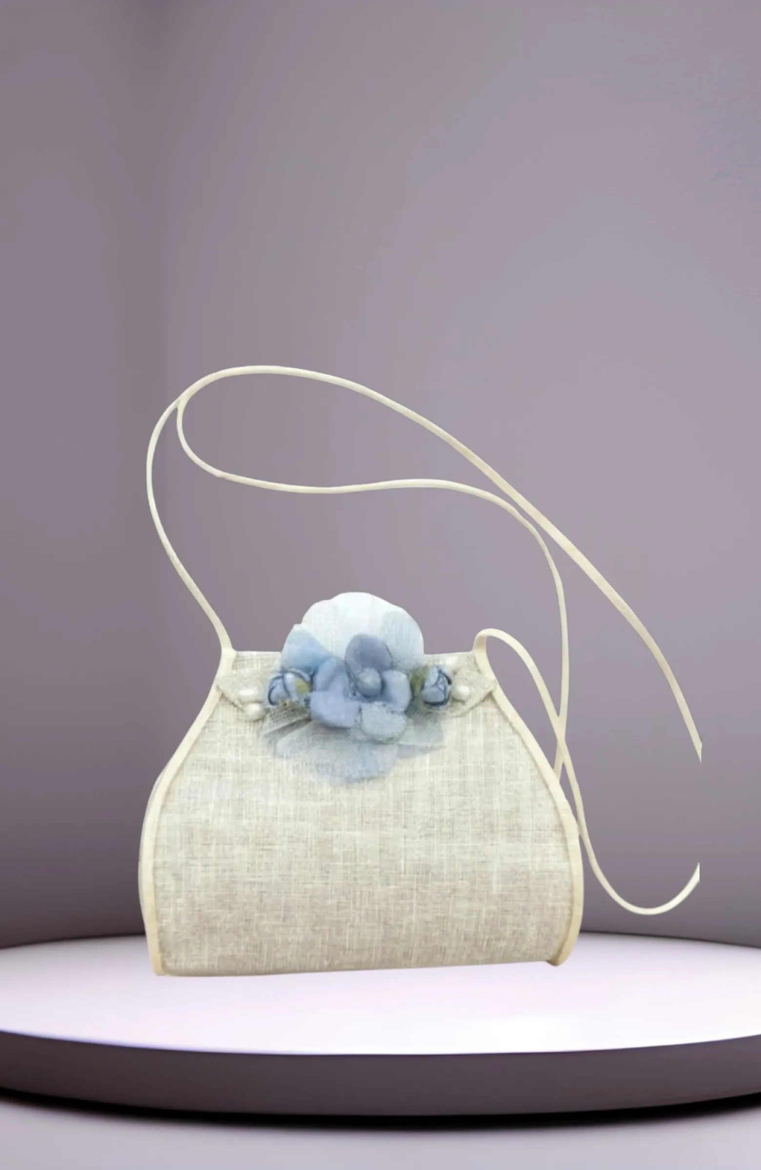 Bolsito niña ceremonia dorado azul