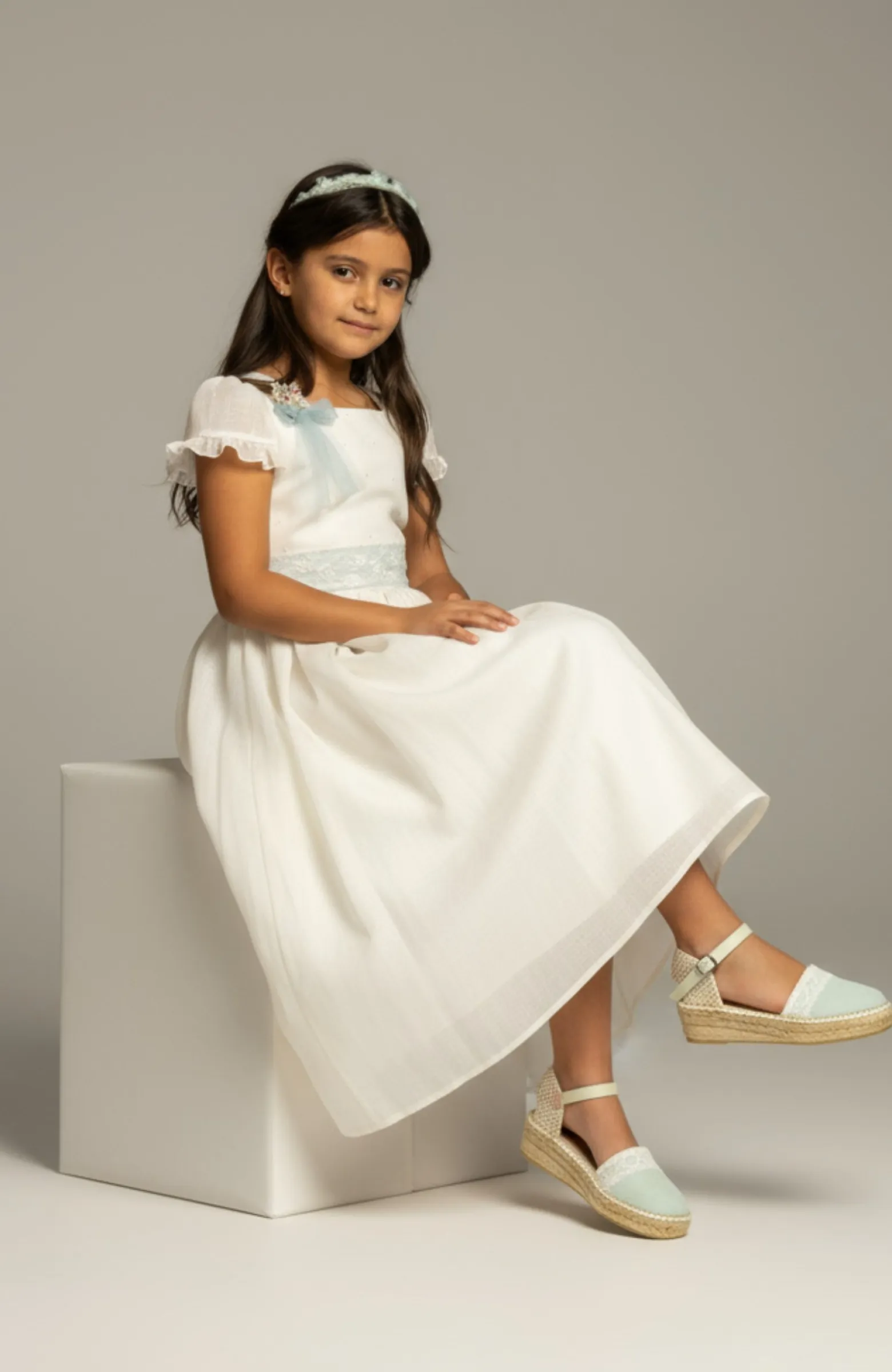 Esparteña niña lisa verde Zoysan