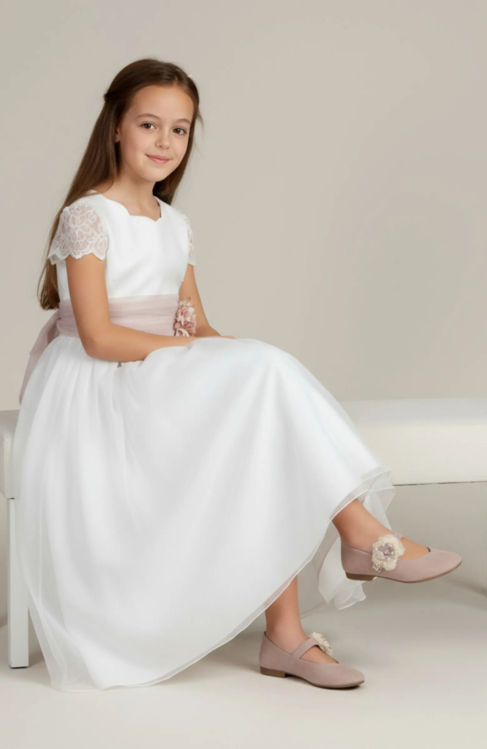 Zapatos de vestir niña ante rosa Manuela