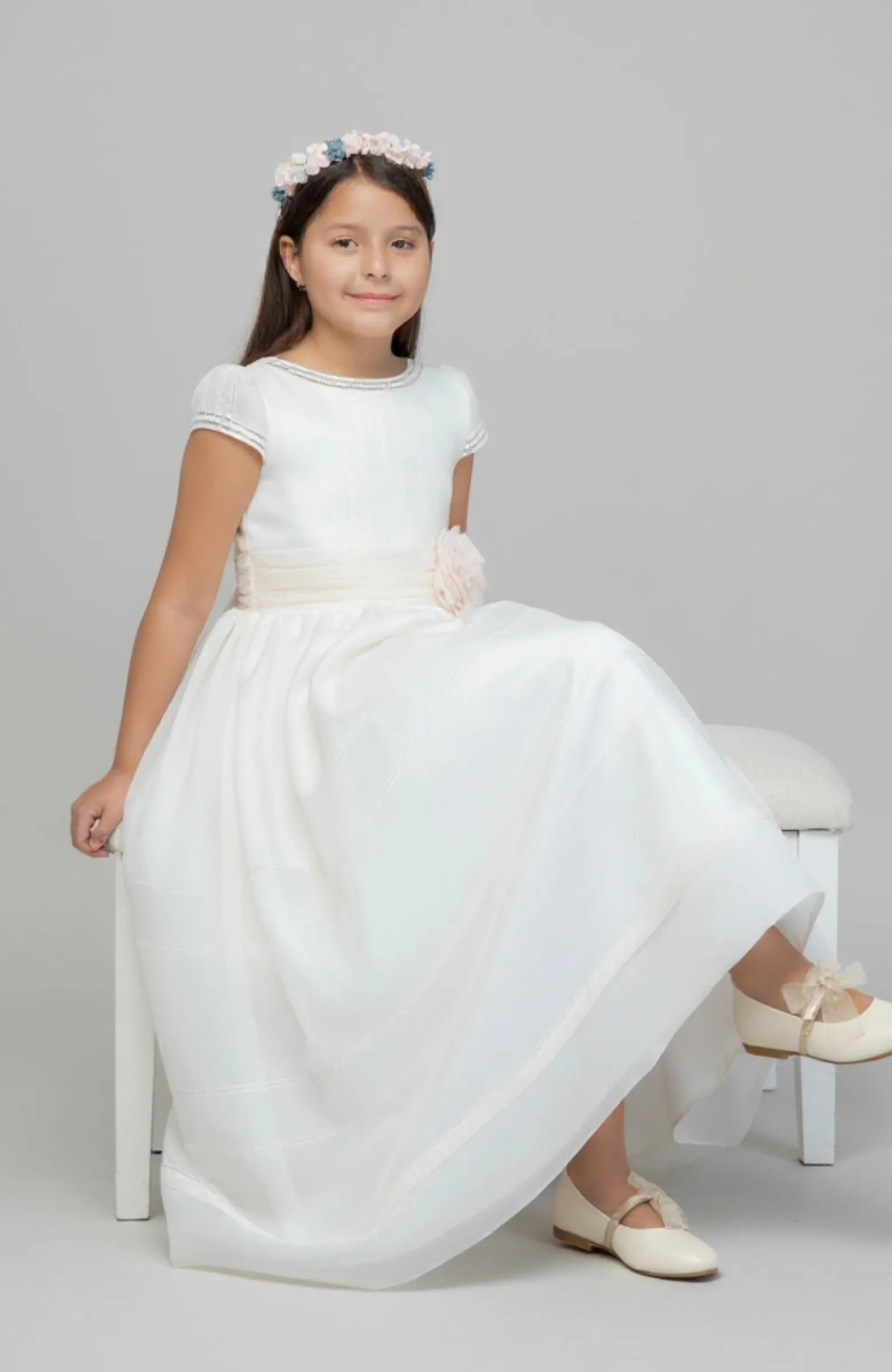 Zapatos elegantes niña color crudo Sofía