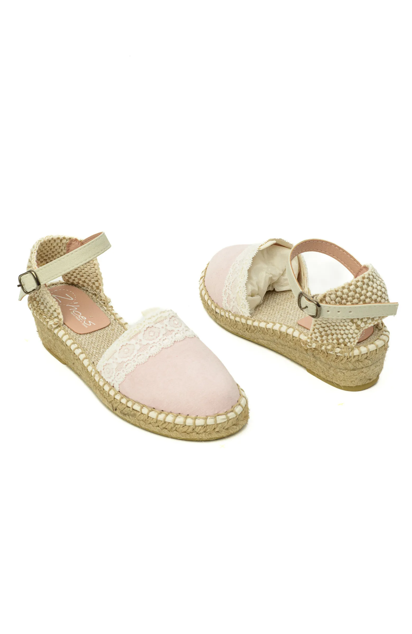 Esparteña niña lisa Zoysan rosa