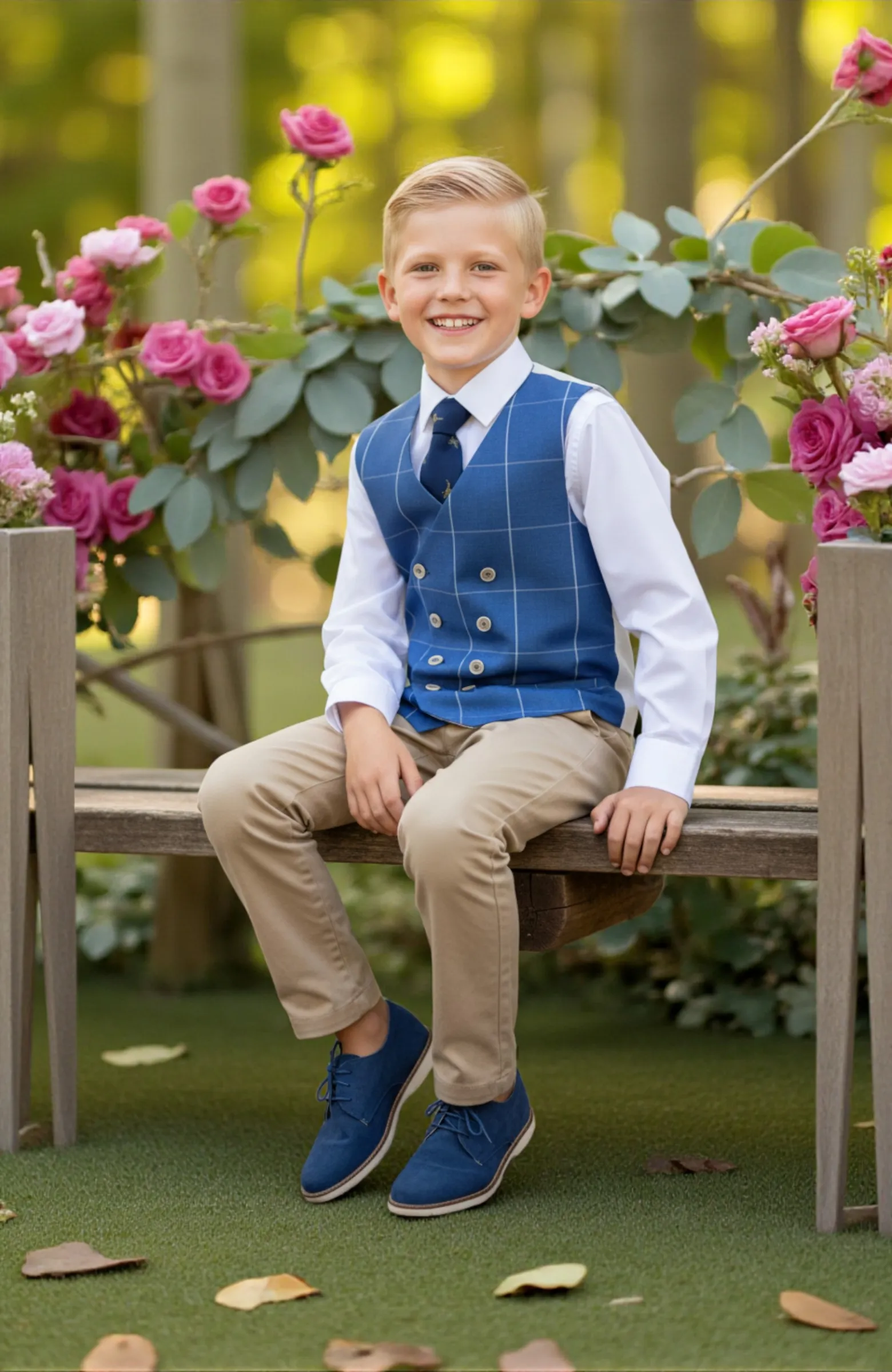 Camisa niño cuello italiano