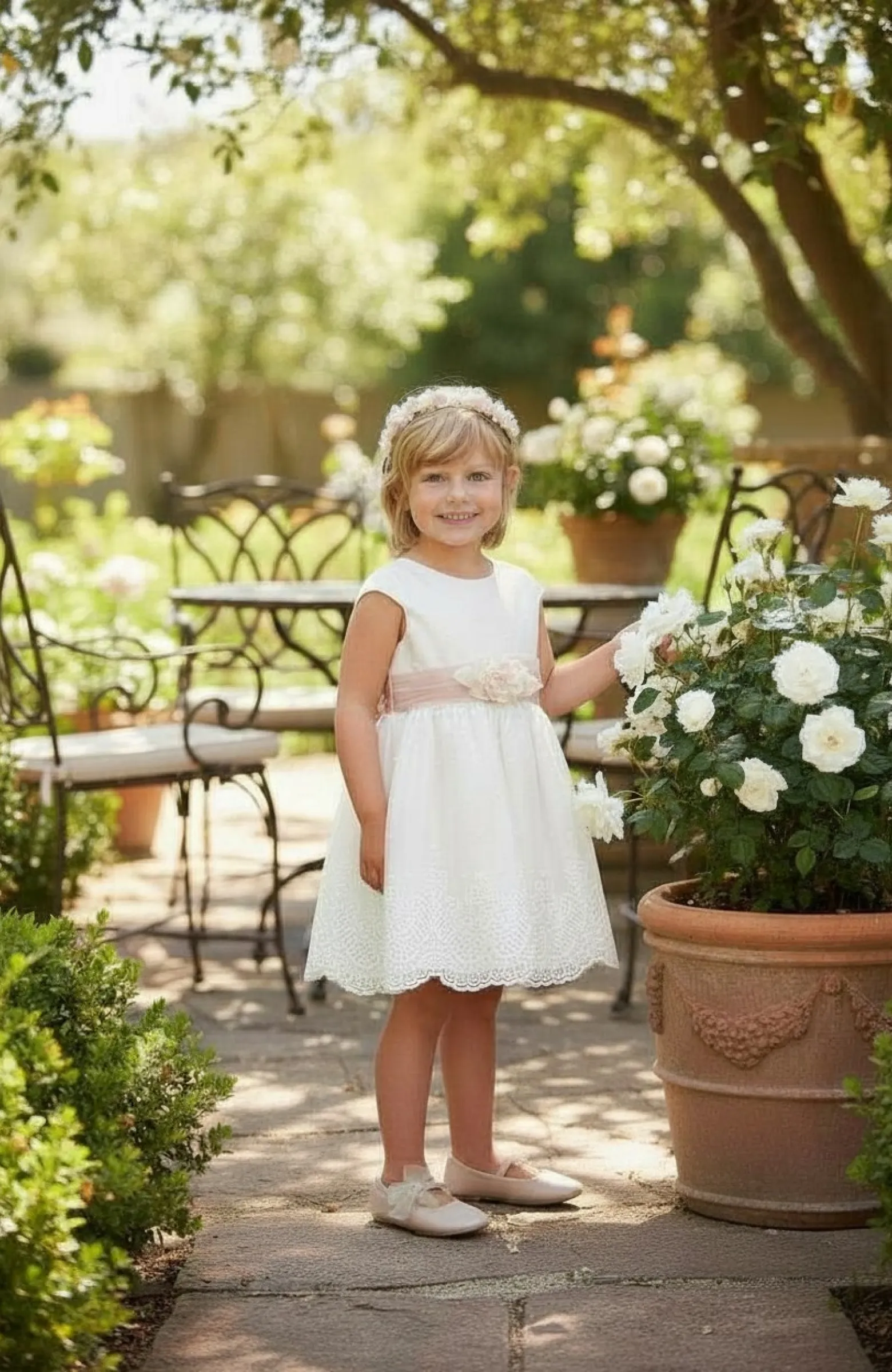 Vestido niña ceremonia bordado Inés