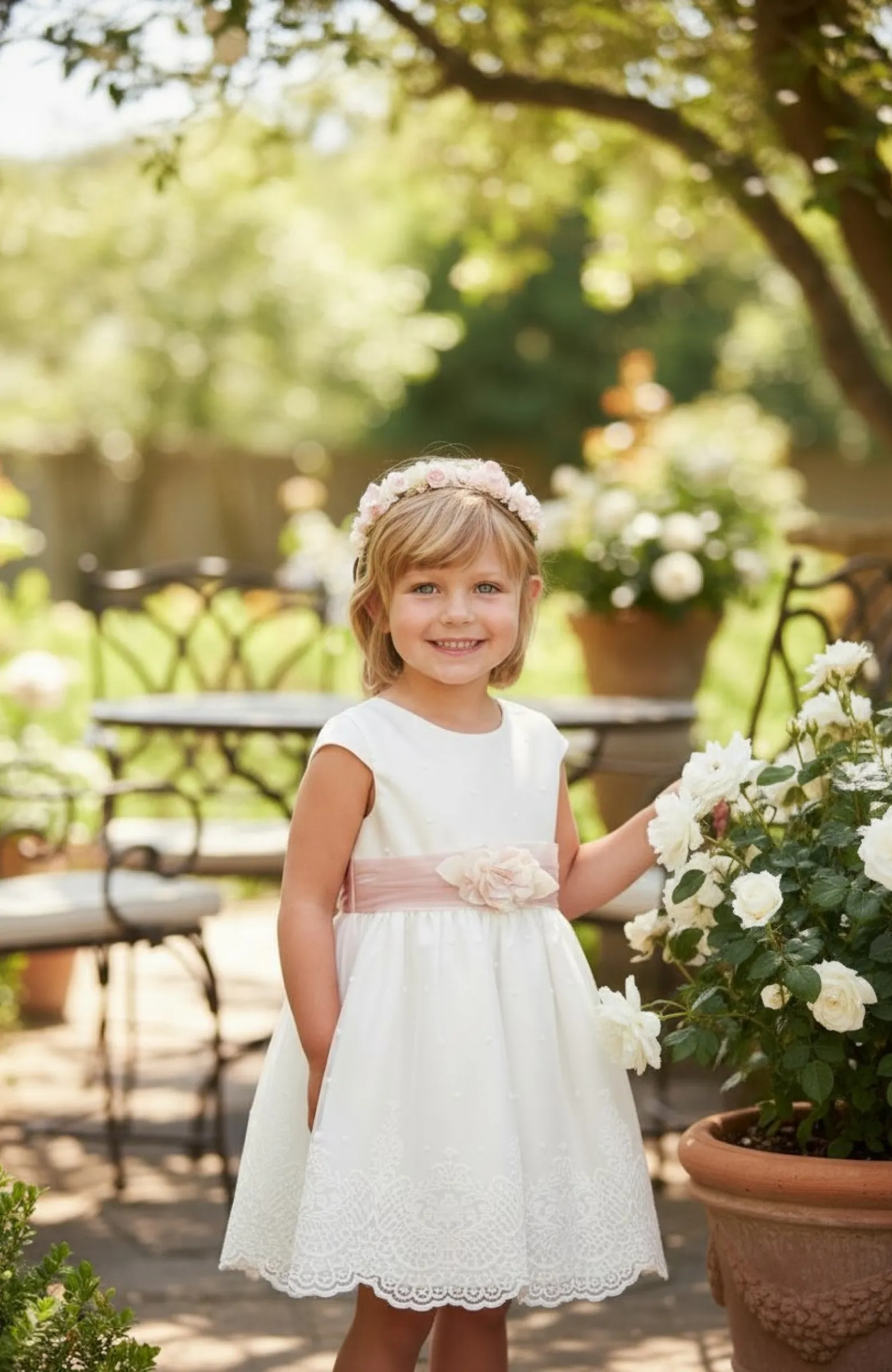 Vestido niña ceremonia bordado Inés