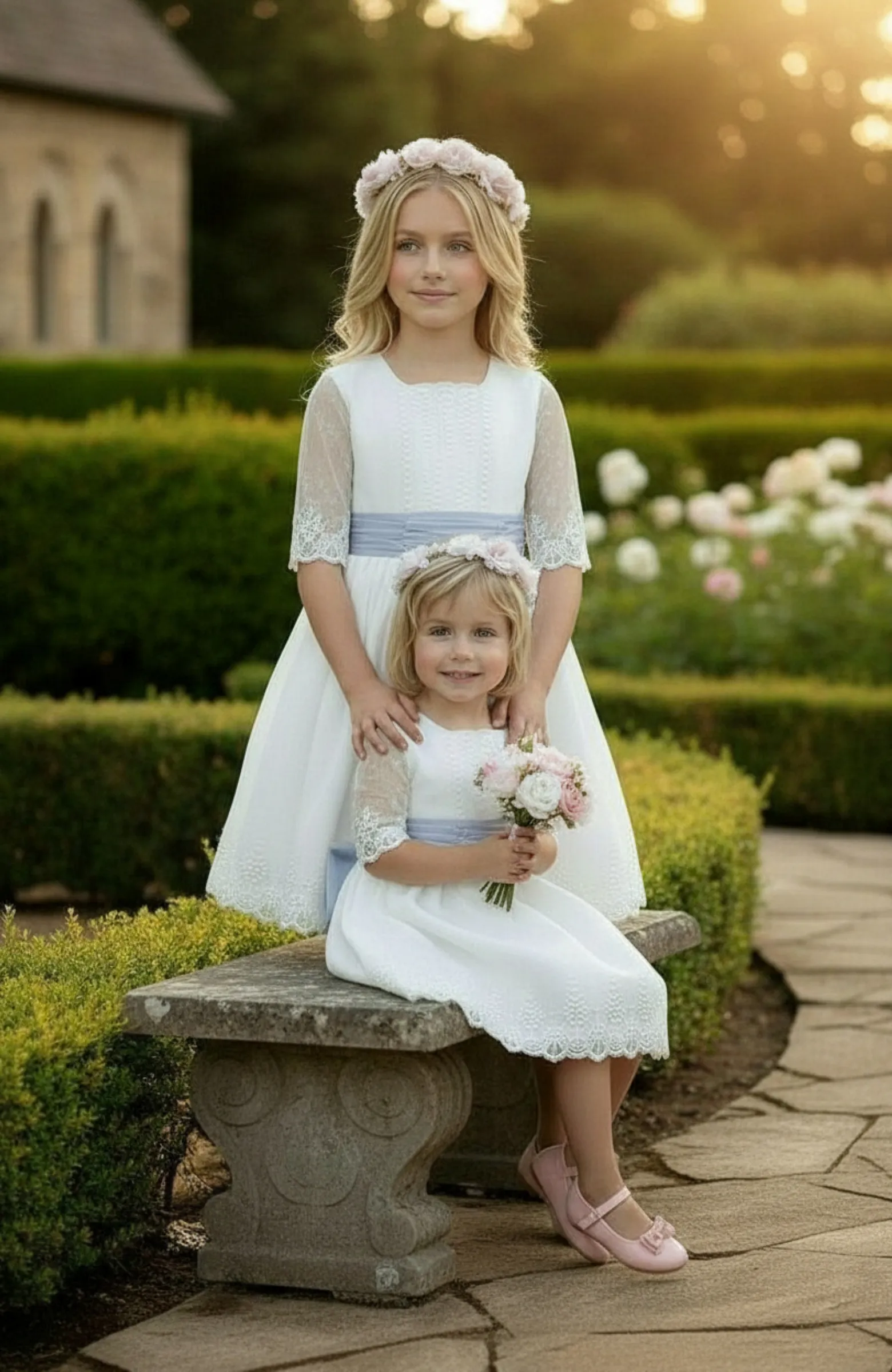 Vestido niña creemonia