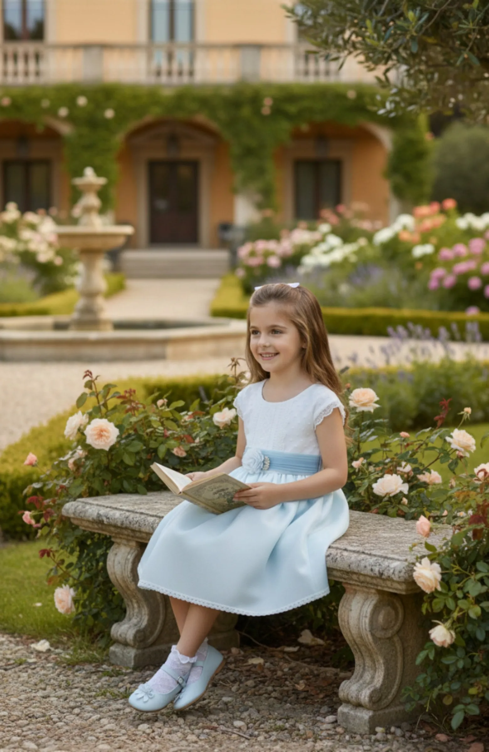 Vestido niña ceremonia azul Yuncos